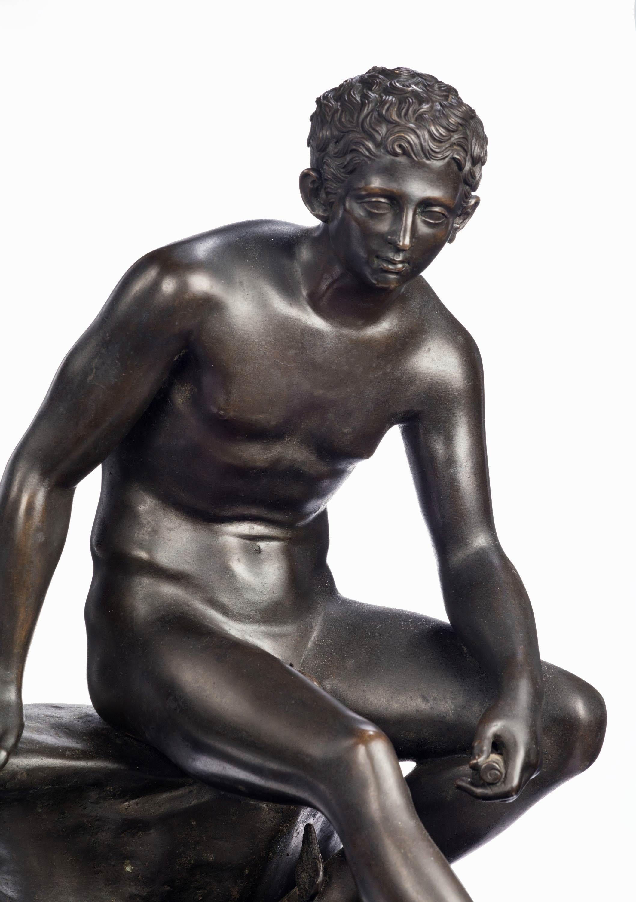 Early 20th Century Bronze of Hermes Signed by Fonderia Sommer In Good Condition In Peterborough, Northamptonshire