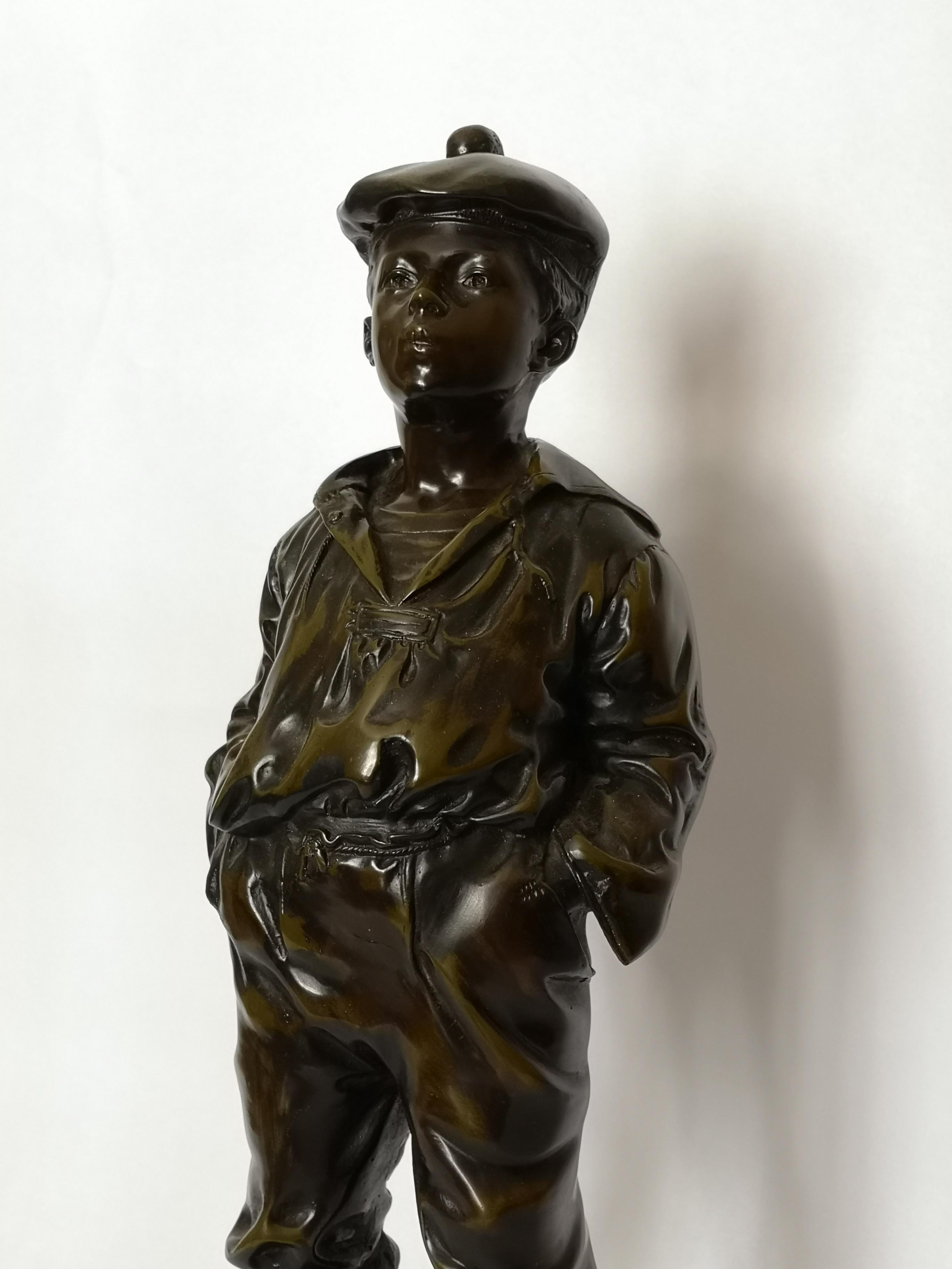 European Early 20th Century Bronze of the Whistling Boy