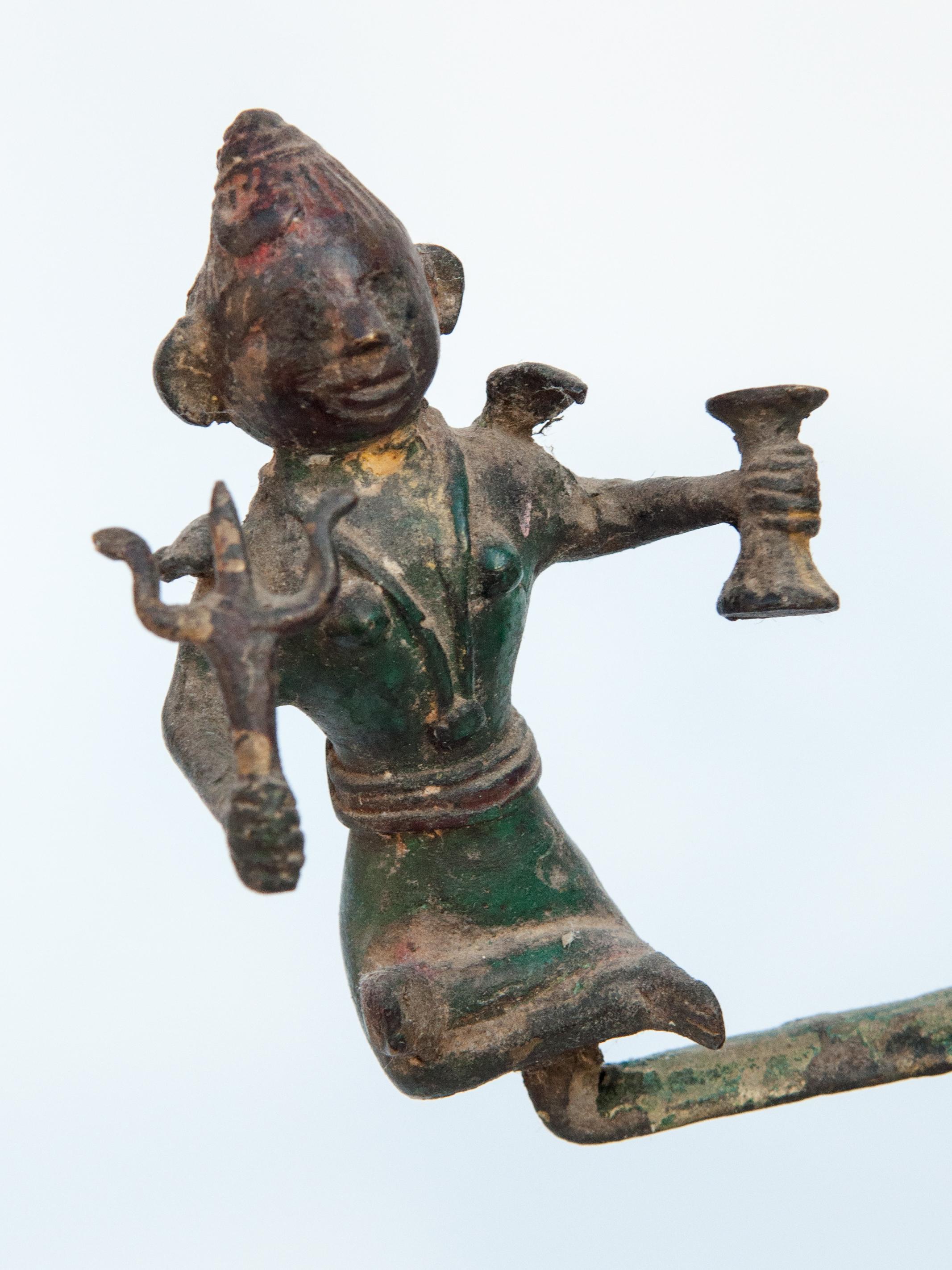 Early 20th Century Bronze Oil Lamp from South Nepal 10