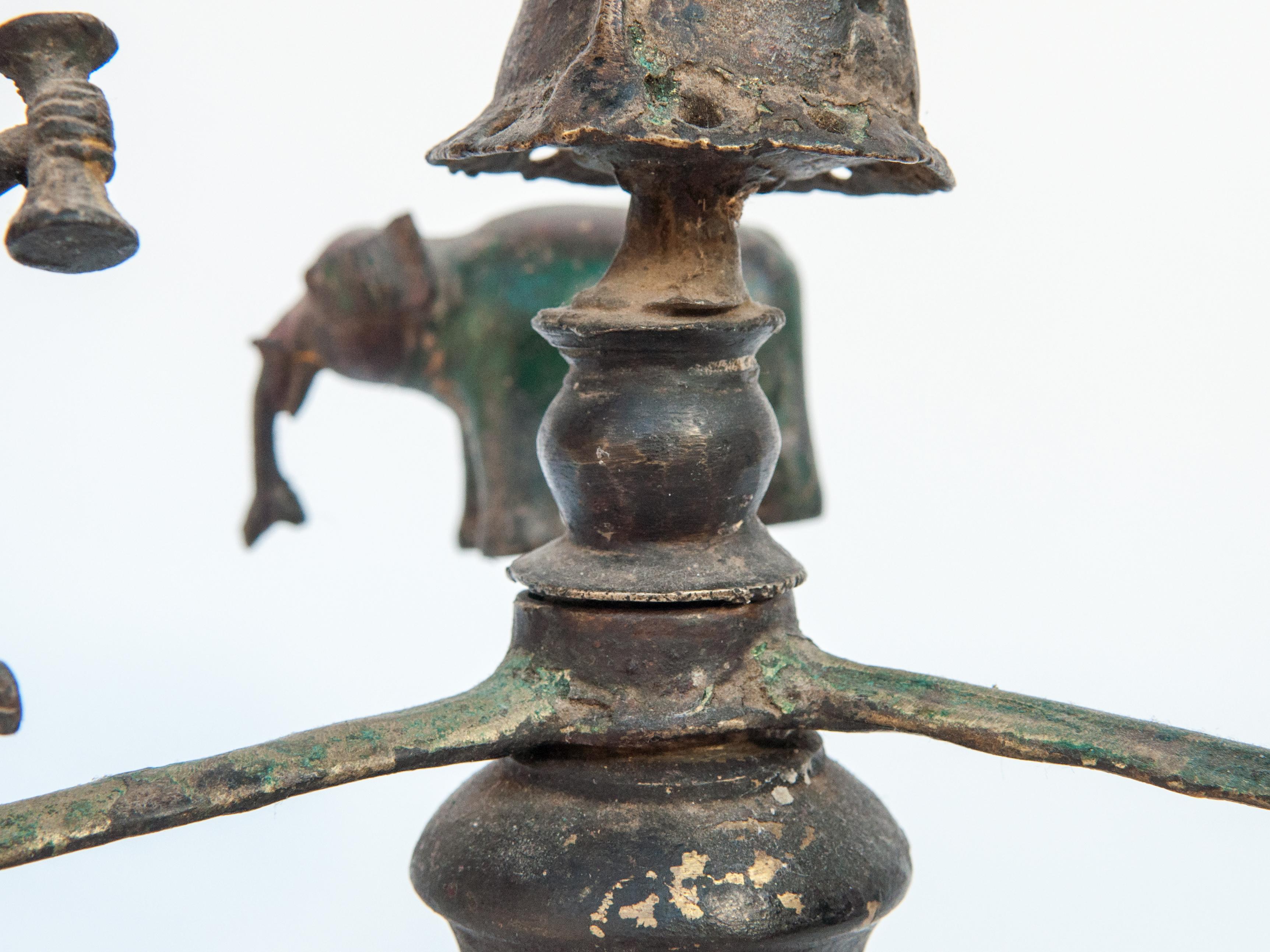 Early 20th Century Bronze Oil Lamp from South Nepal 11