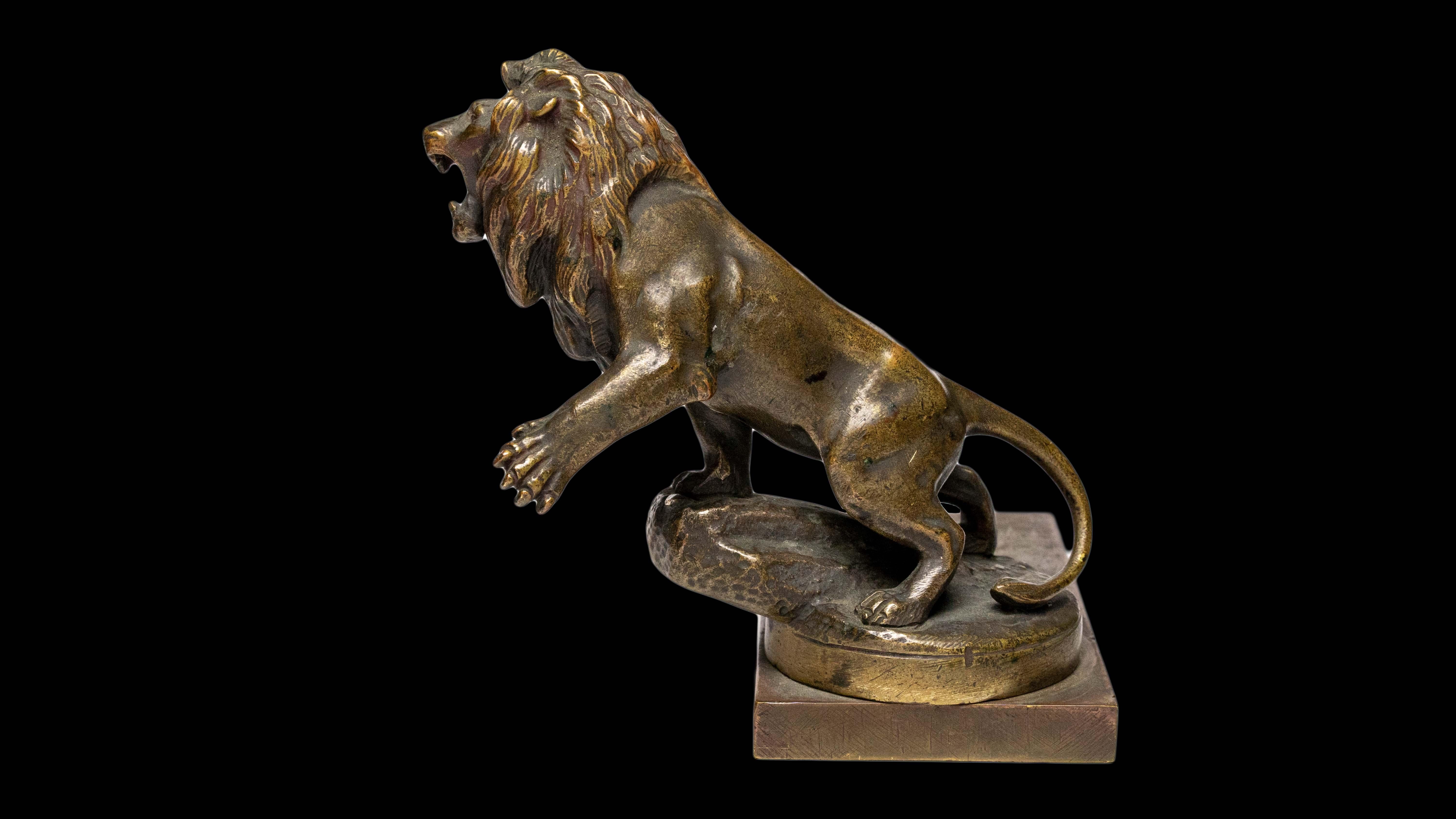 Art Deco Early 20th Century Bronze Peugeot Lion Radiator Ornament by Maurice R. Marx
