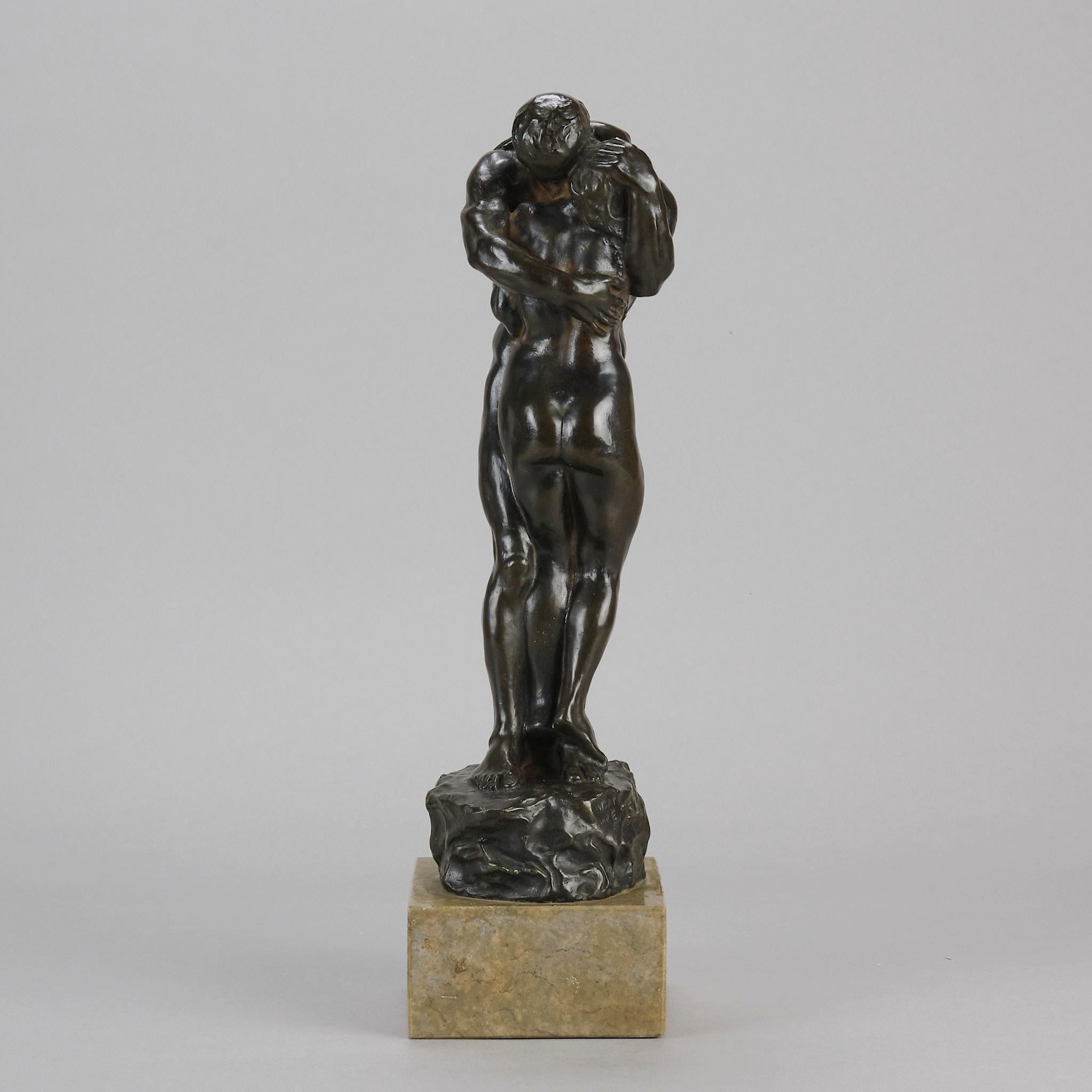 Art nouveau Sculpture en bronze du début du 20e siècle 