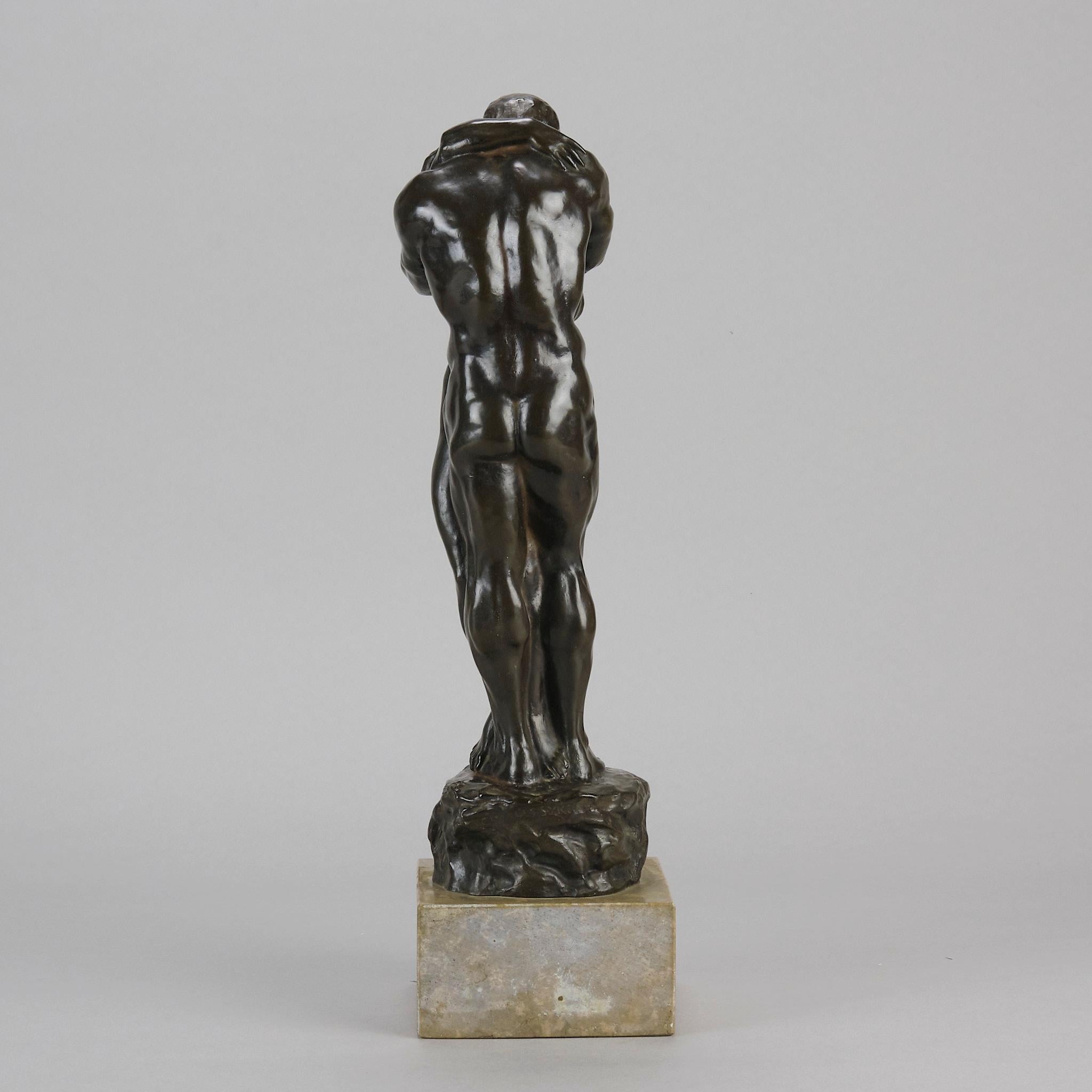 20ième siècle Sculpture en bronze du début du 20e siècle 