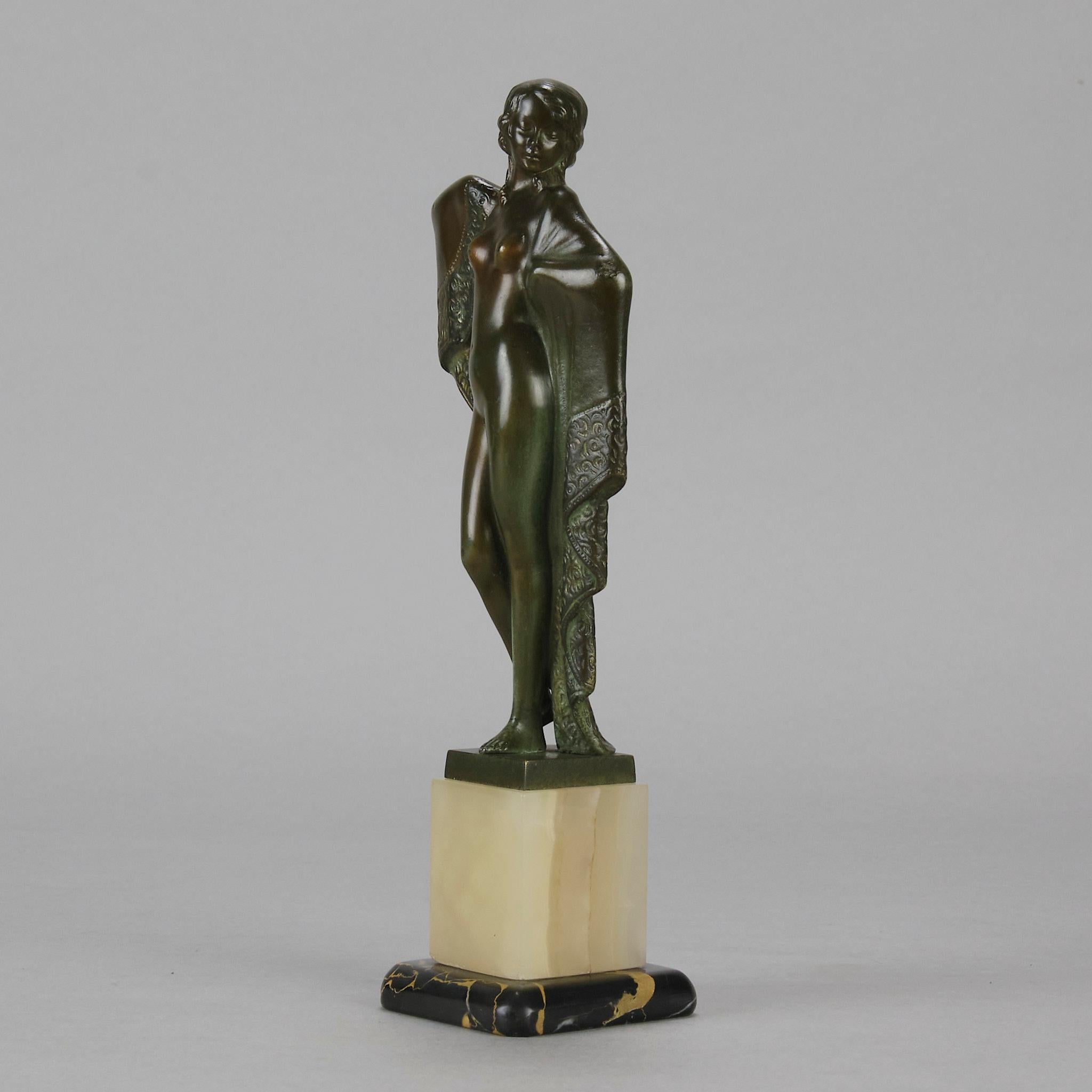 Sculpture en bronze du début du 20e siècle intitulée 