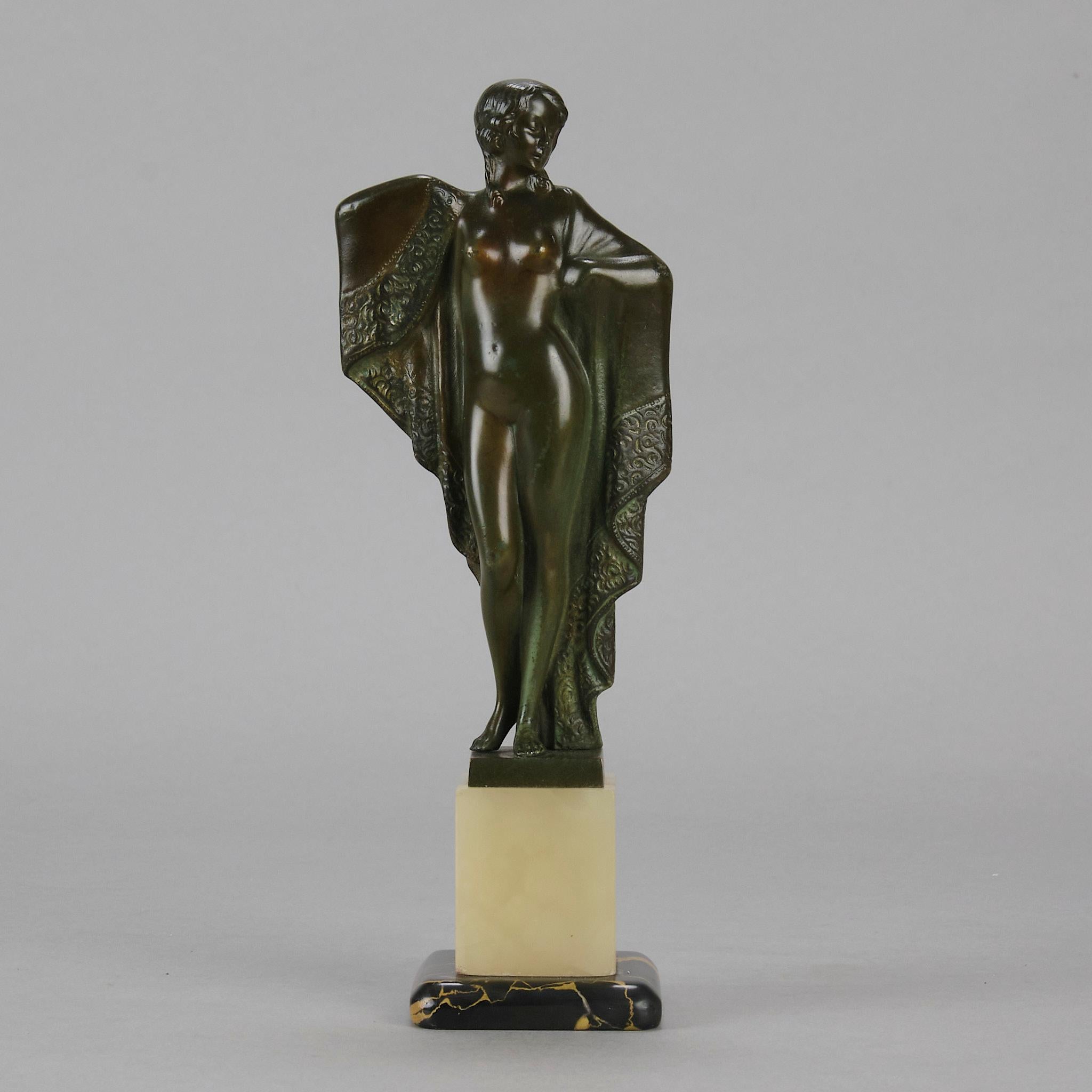 Art déco Sculpture en bronze du début du 20e siècle intitulée 