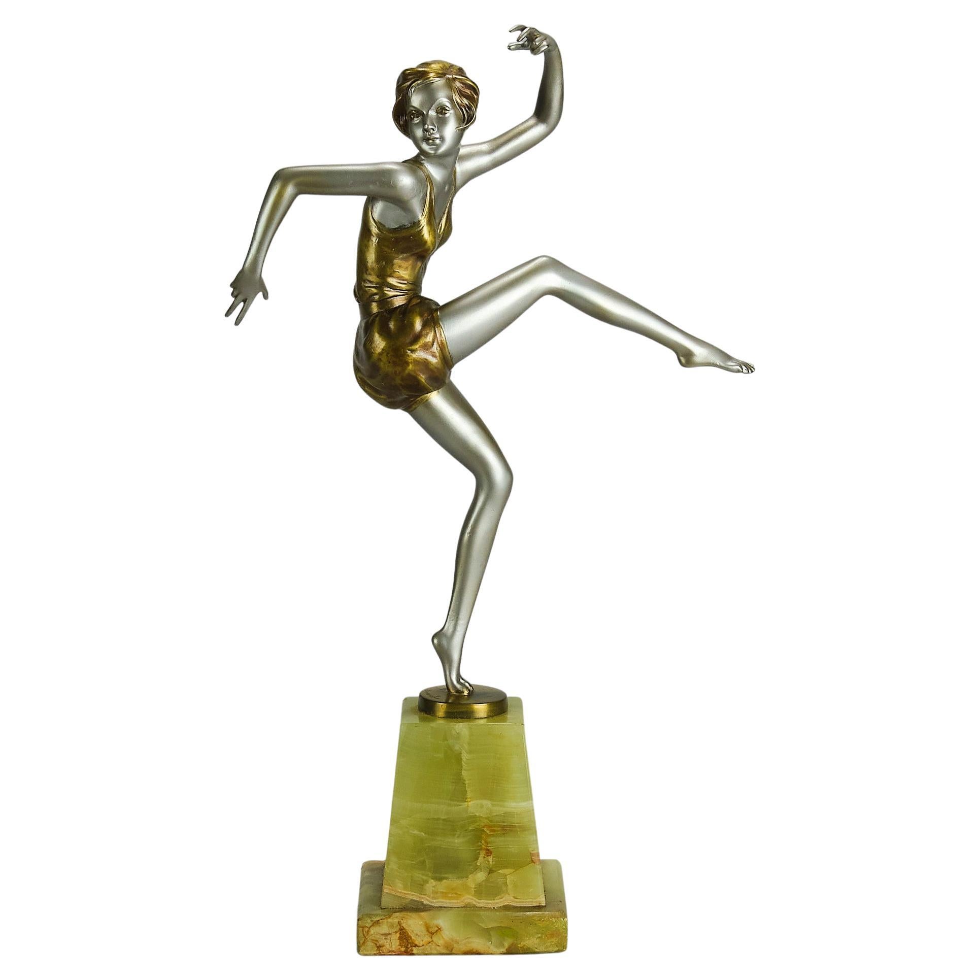 Bronze-Skulptur "Con Brio" von Josef Lorenzl aus dem frühen 20.