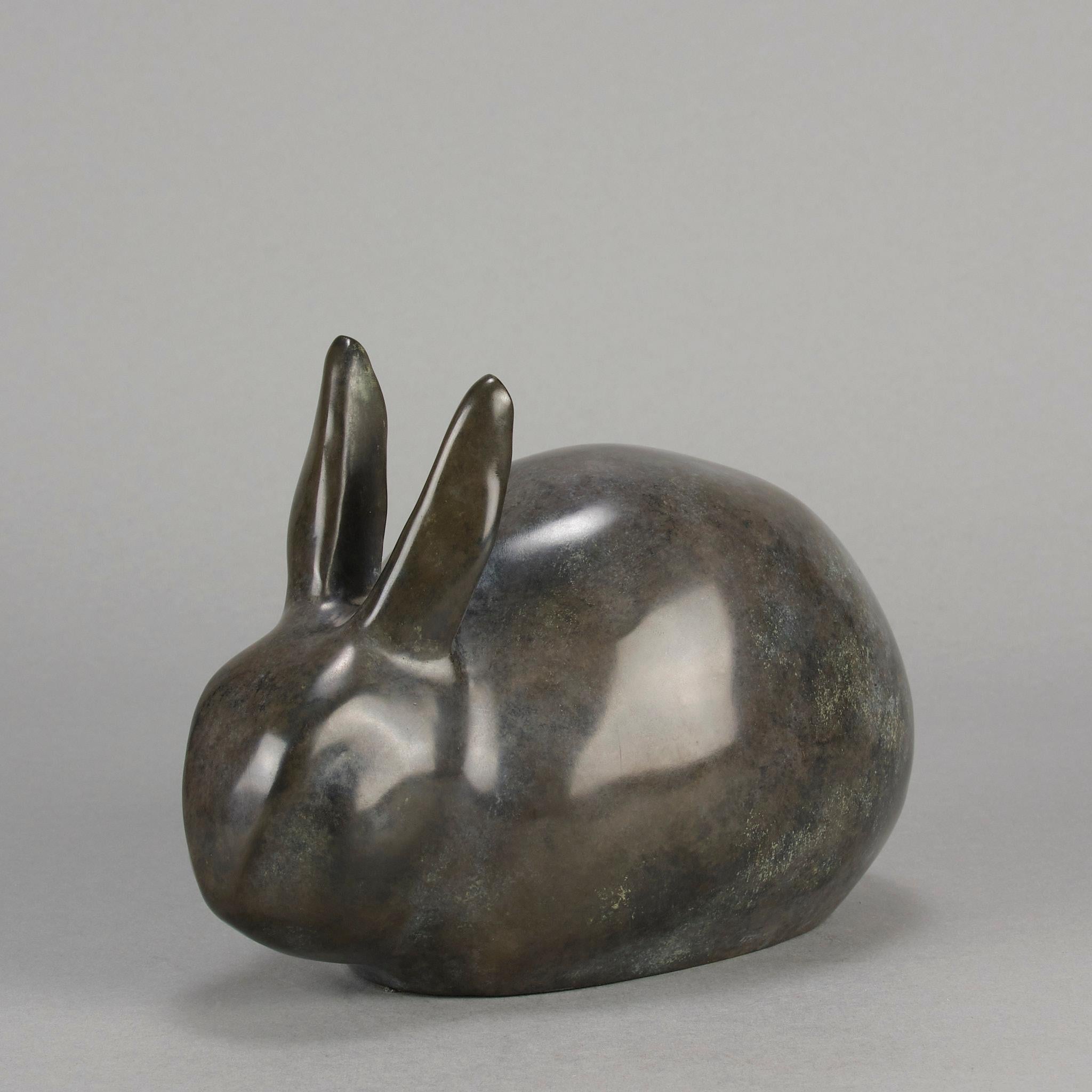 An attractive modern limited edition bronze study of a resting rabbit with excellent smooth tactile surface and good colour, signed, numbered and stamped Landowski Foundry ~ Cire Perdue, monogrammed L S A

ADDITIONAL INFORMATION
Height:             