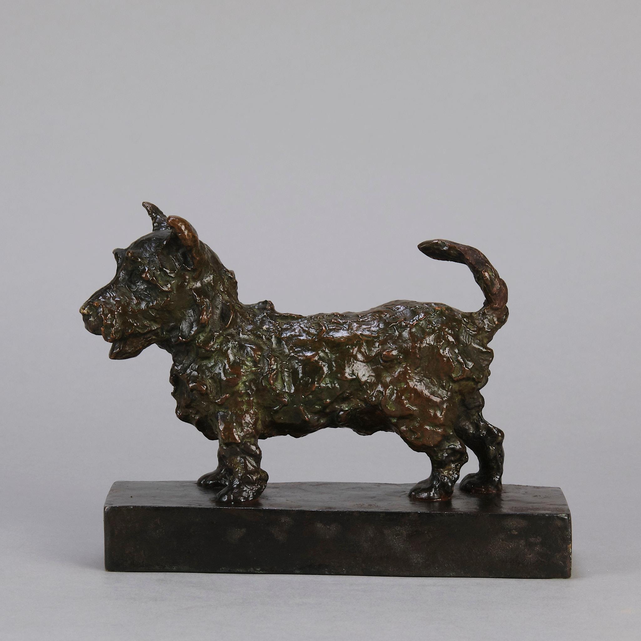 Art Nouveau Scultura in bronzo dei primi del Novecento intitolata 