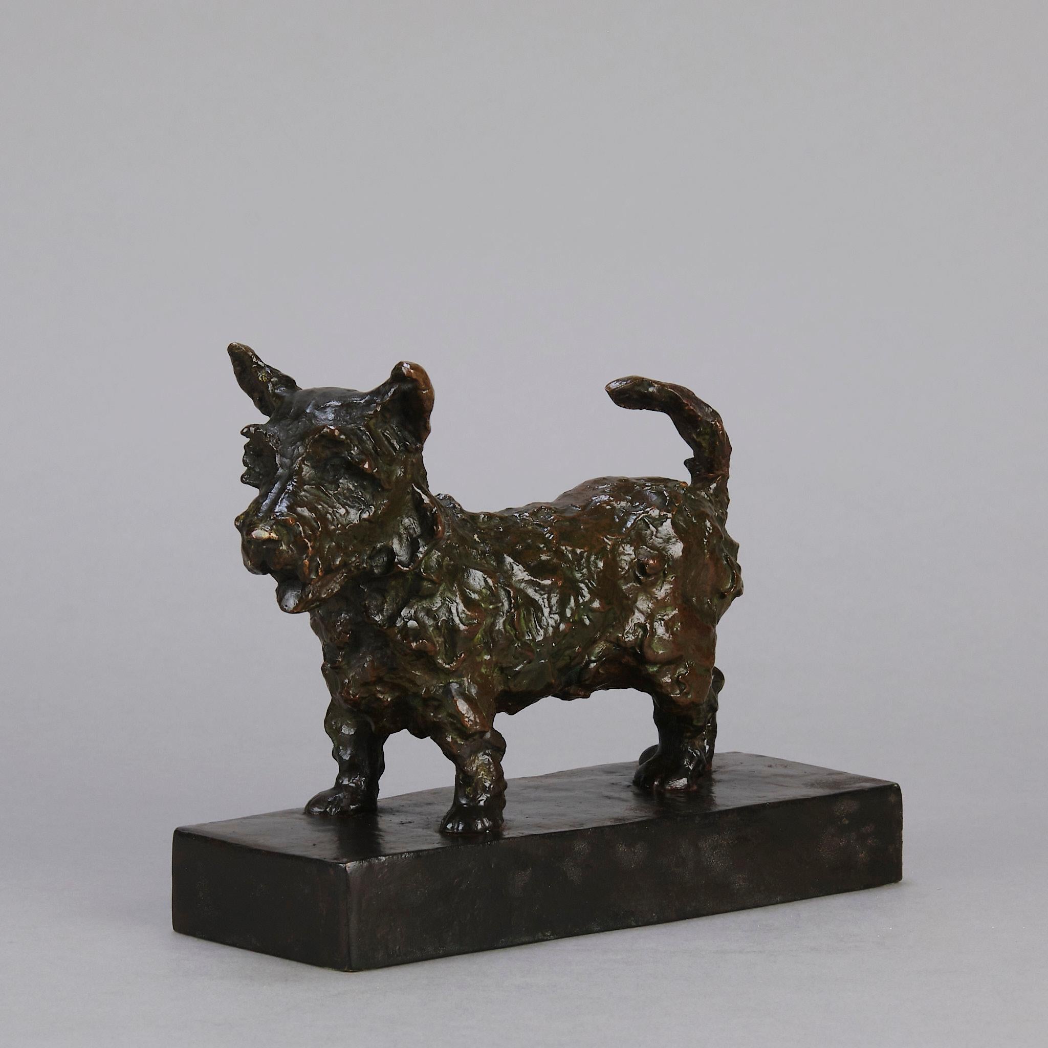 Americano Scultura in bronzo dei primi del Novecento intitolata 