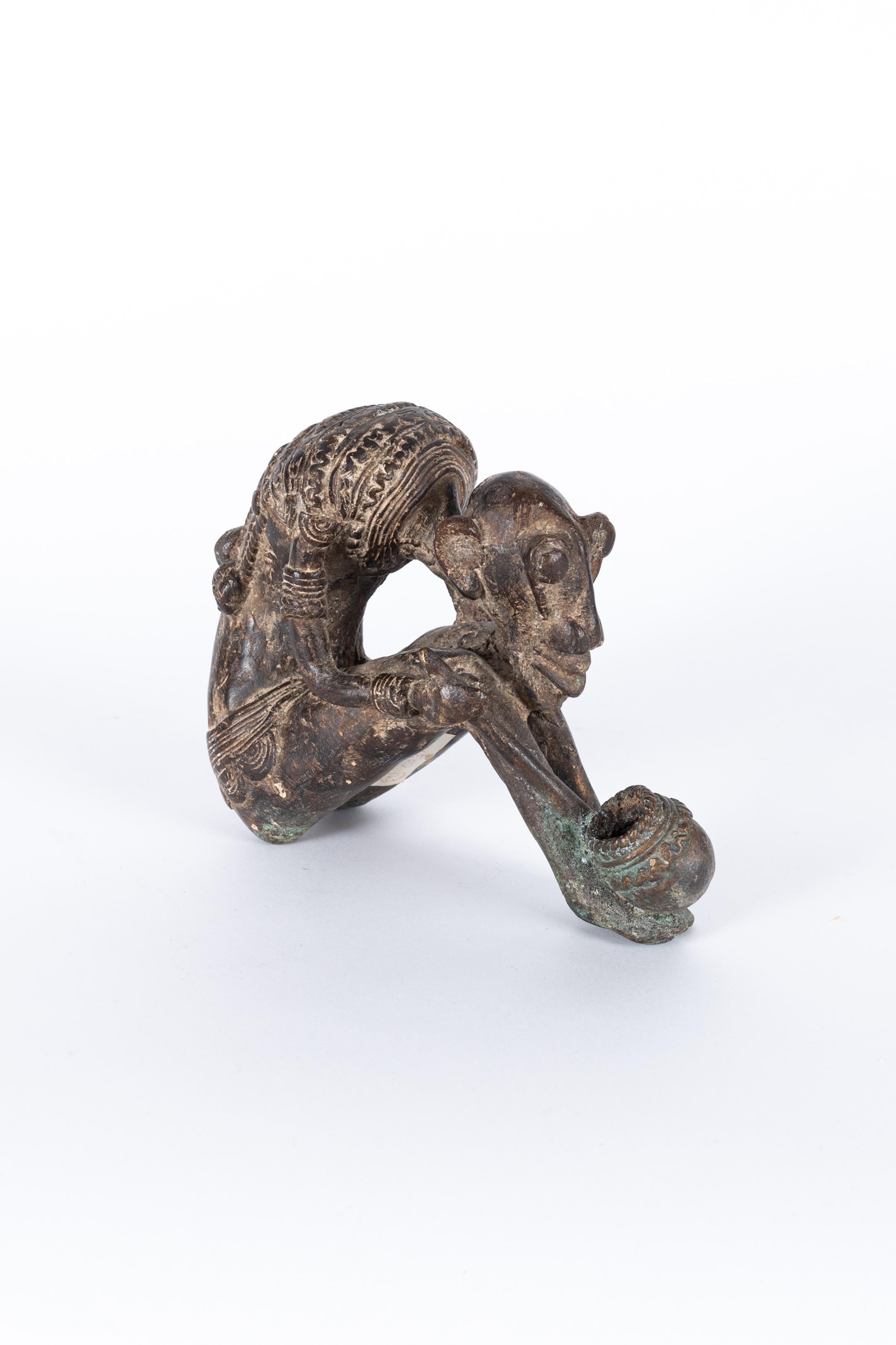 Early 20th century bronze sculpture from Lobi (Burkina Faso) In Good Condition For Sale In Oostende, BE