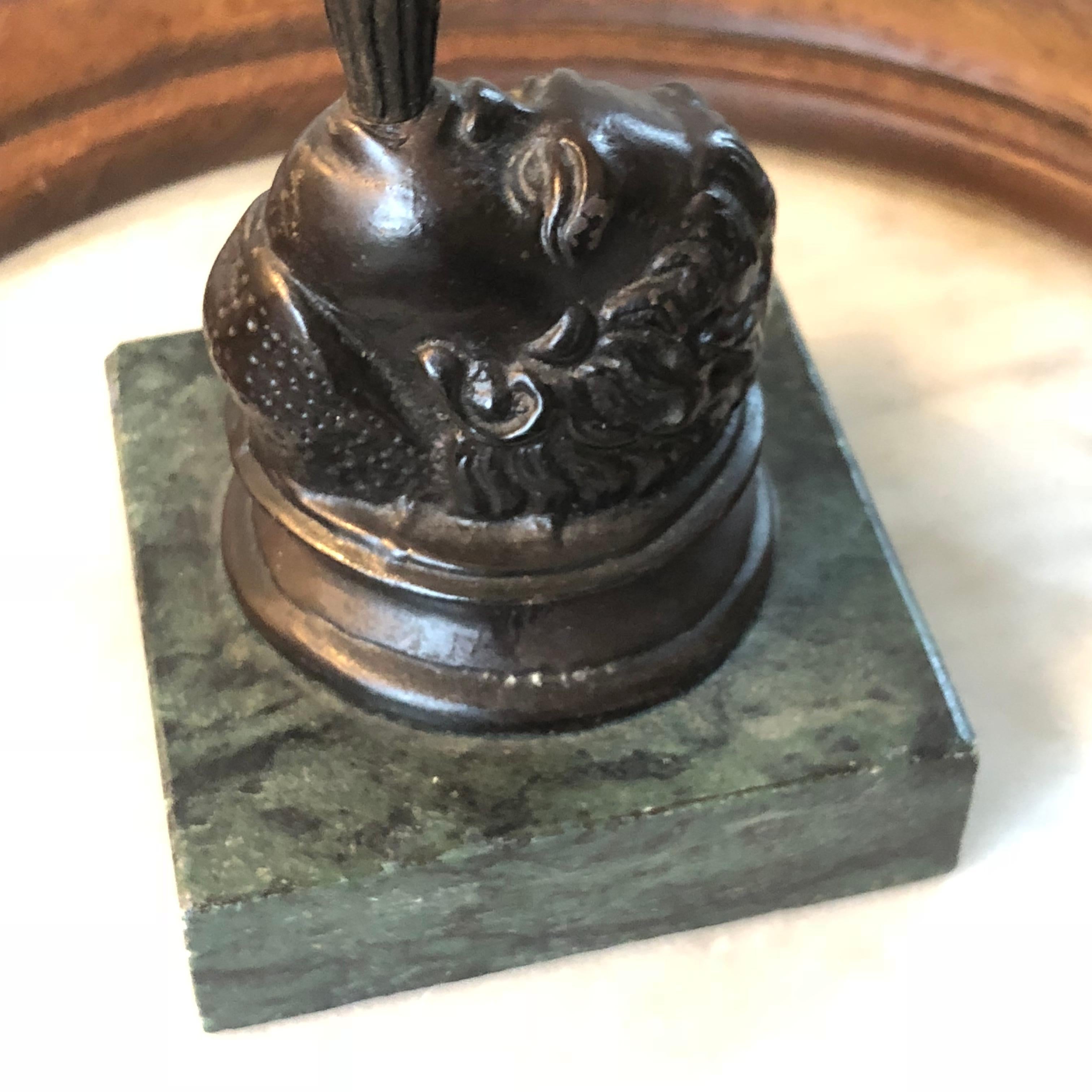 Early 20th Century Bronze Sculpture Of Mercury On Marble Stand 15
