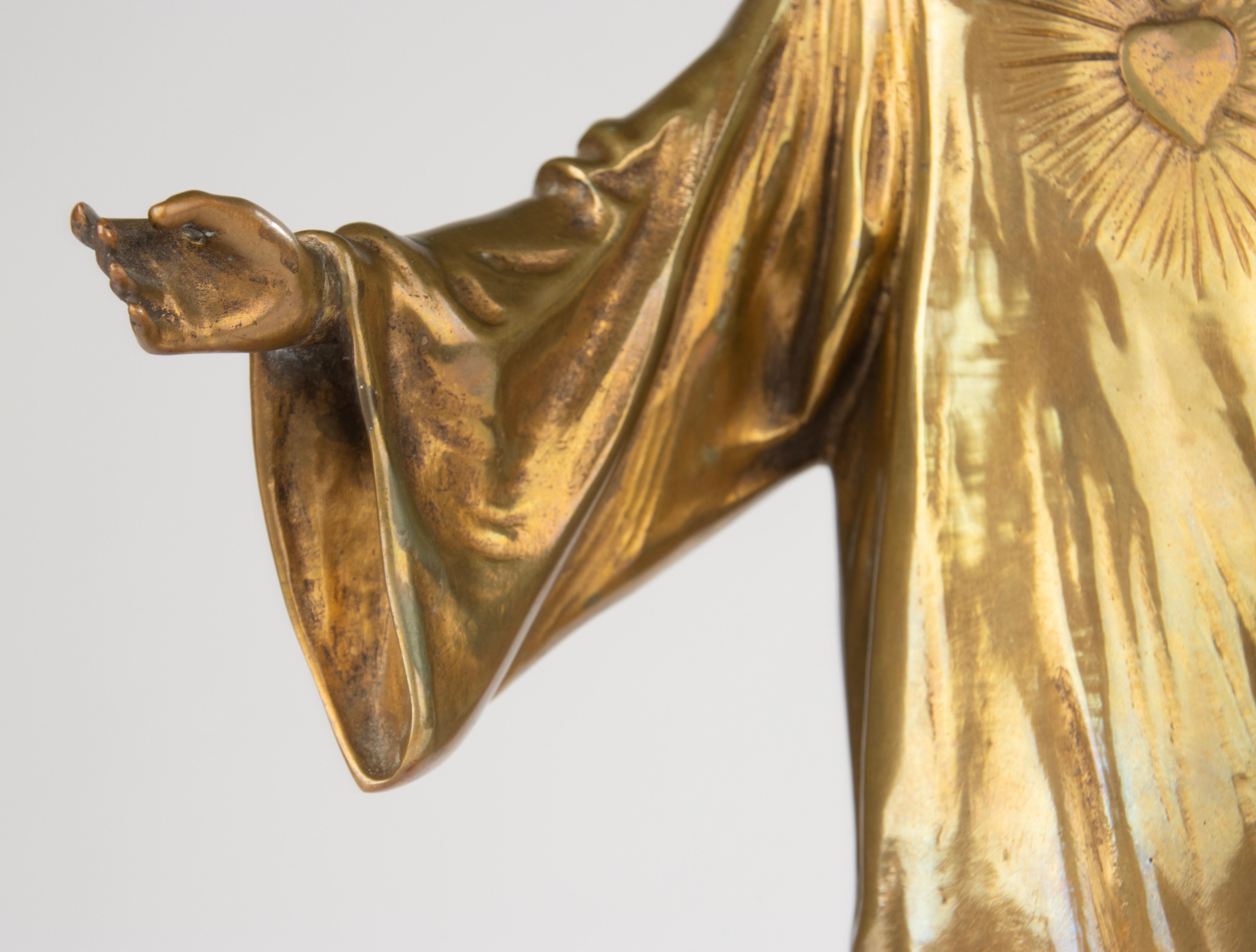 Sculpture en bronze du début du 20e siècle - La bénédiction de Jésus-Christ par Paul Gasq en vente 8