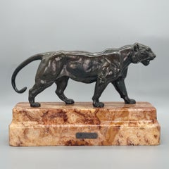 Early 20th Century Bronze Sculpture 'Tigre qui Marche' Antoine Louis Barye