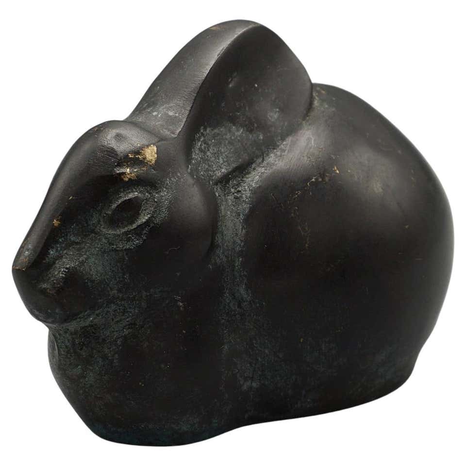 Japanese Bronze Rabbits - 20 For Sale on 1stDibs | rabbit bronze ...