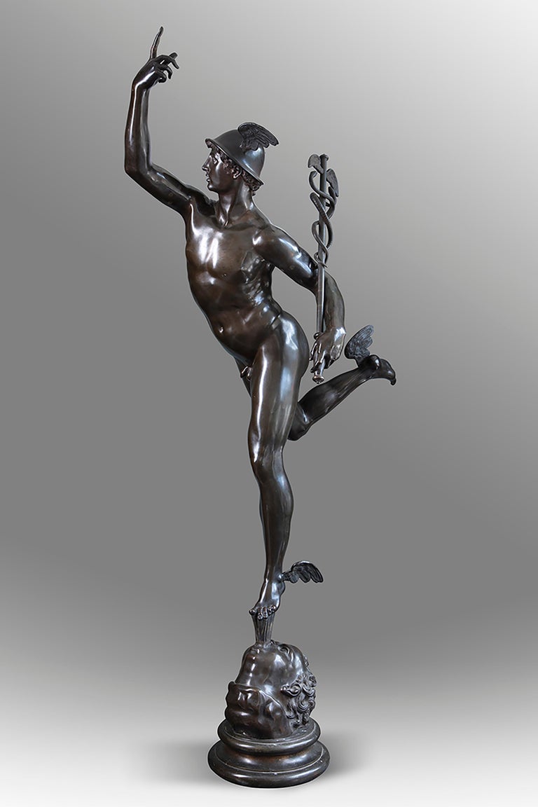 Early 20th Century Bronze Statue of Mercury For Sale at 1stDibs