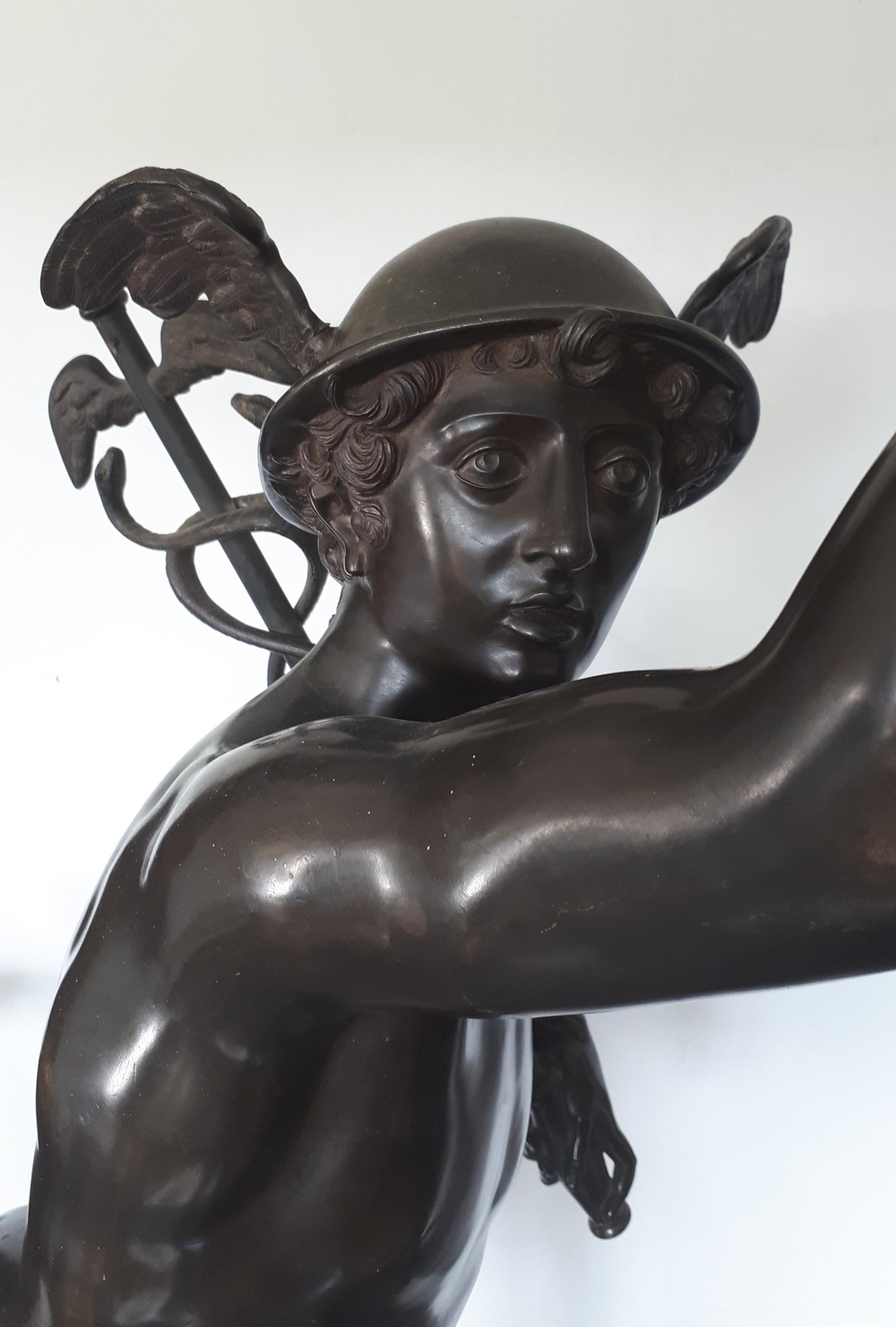 Early 20th Century Bronze Statue of Mercury In Good Condition In Baambrugge, NL