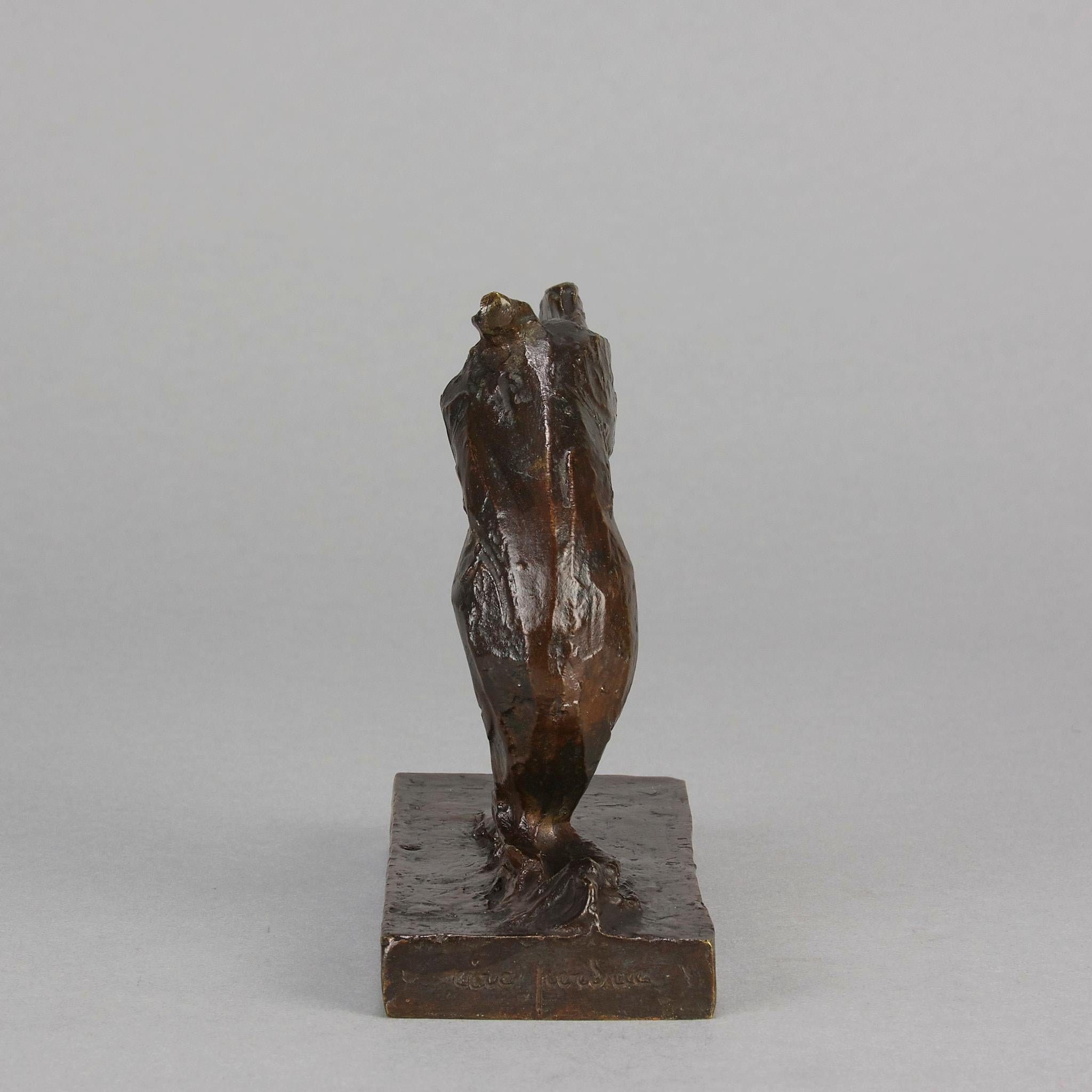 Bronzestudie mit dem Titel „Tumbling Hare“ von Andre Becquerel aus dem frühen 20. Jahrhundert im Angebot 5