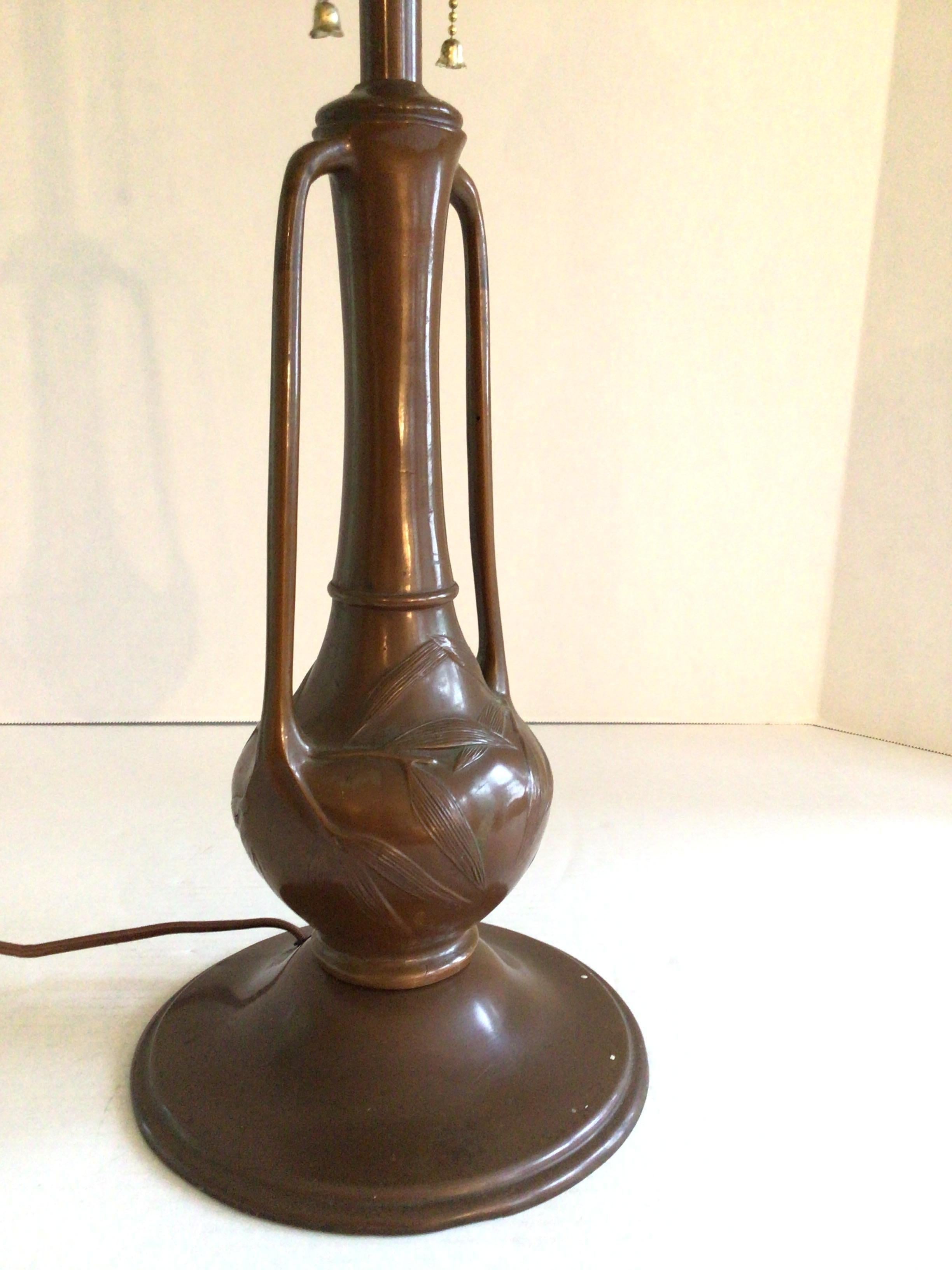 Art Nouveau Early 20th Century Bronze Table Lamp For Sale