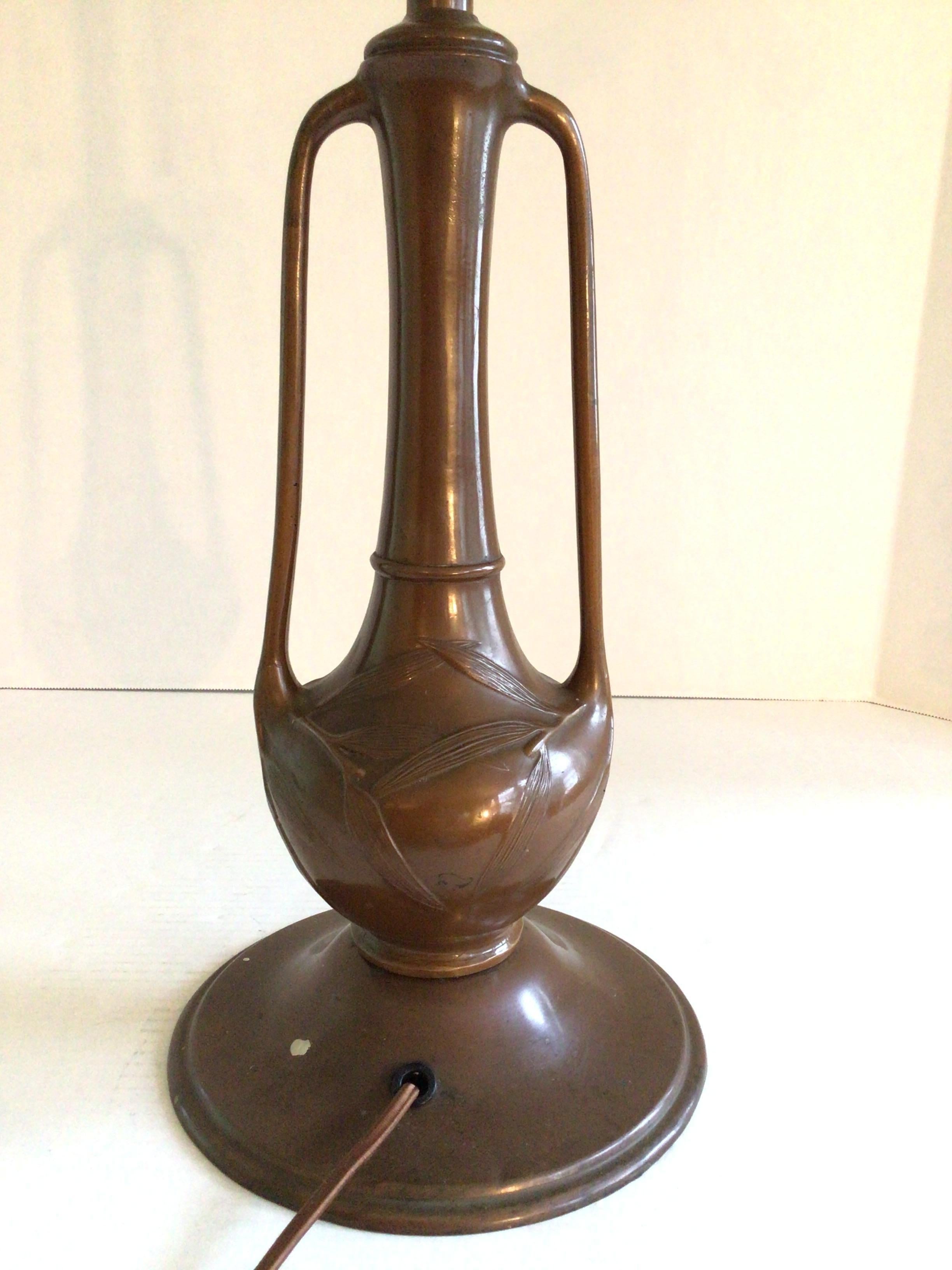 Early 20th Century Bronze Table Lamp In Good Condition For Sale In Tarrytown, NY