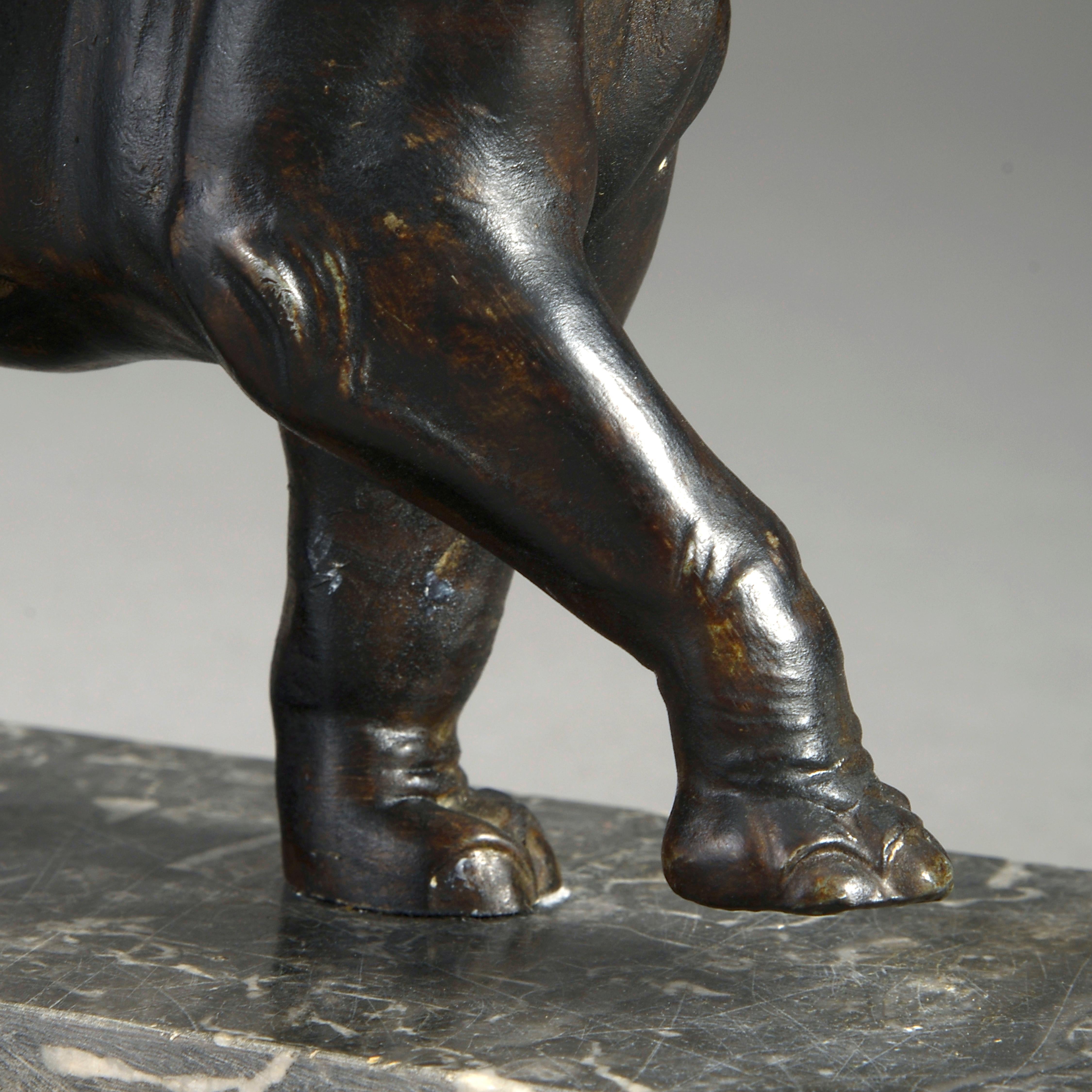 French Early 20th Century Bronzed Elephant Sculpture