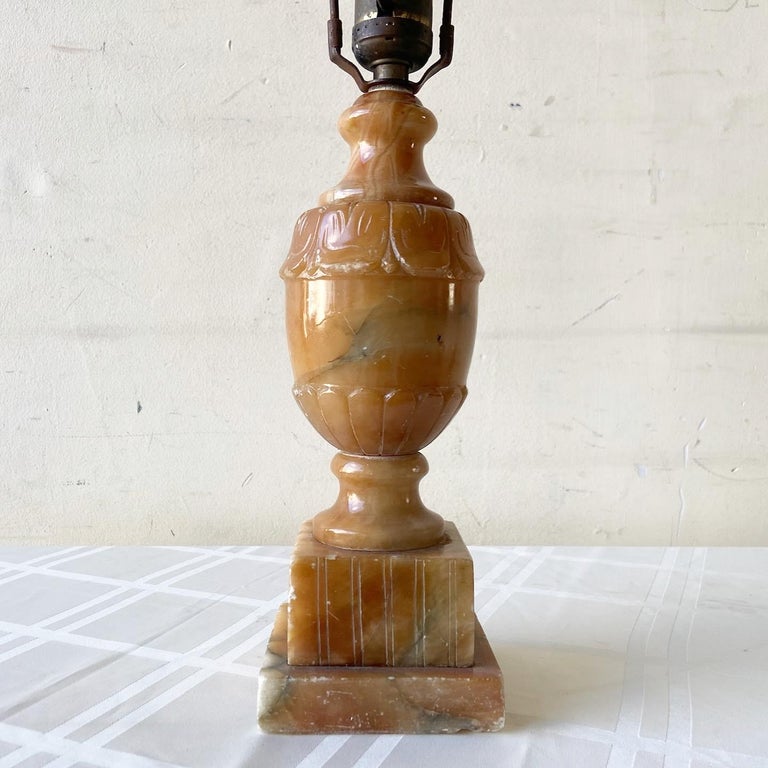 Early 20th Century Brown Marble Table Lamp For Sale at 1stDibs