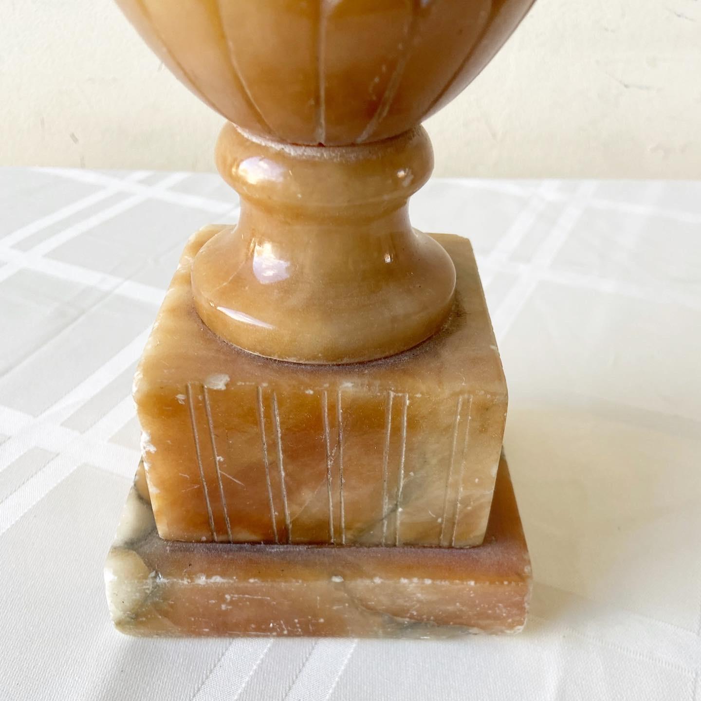 Early 20th Century Brown Marble Table Lamp 3