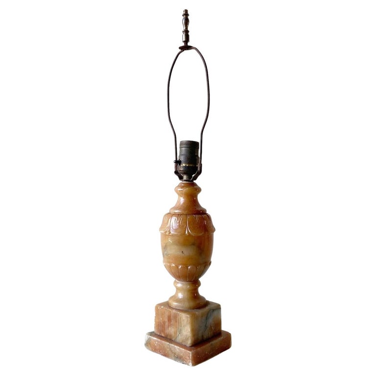 Early 20th Century Brown Marble Table Lamp For Sale at 1stDibs
