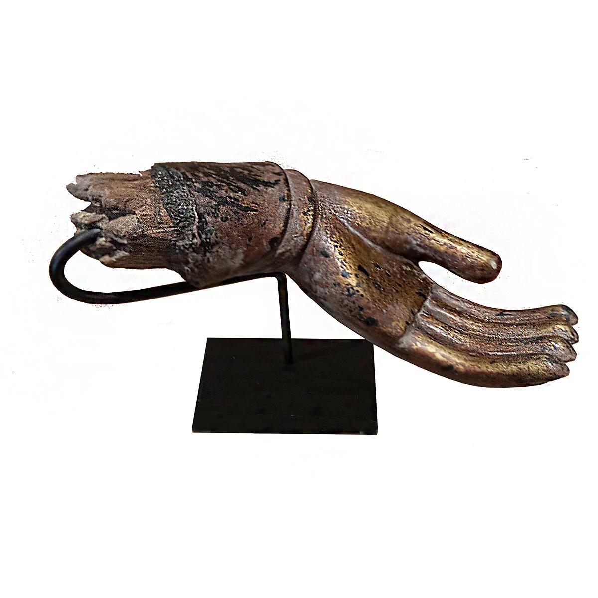 Mid 19th Century Buddha Hand on a Stand For Sale 3