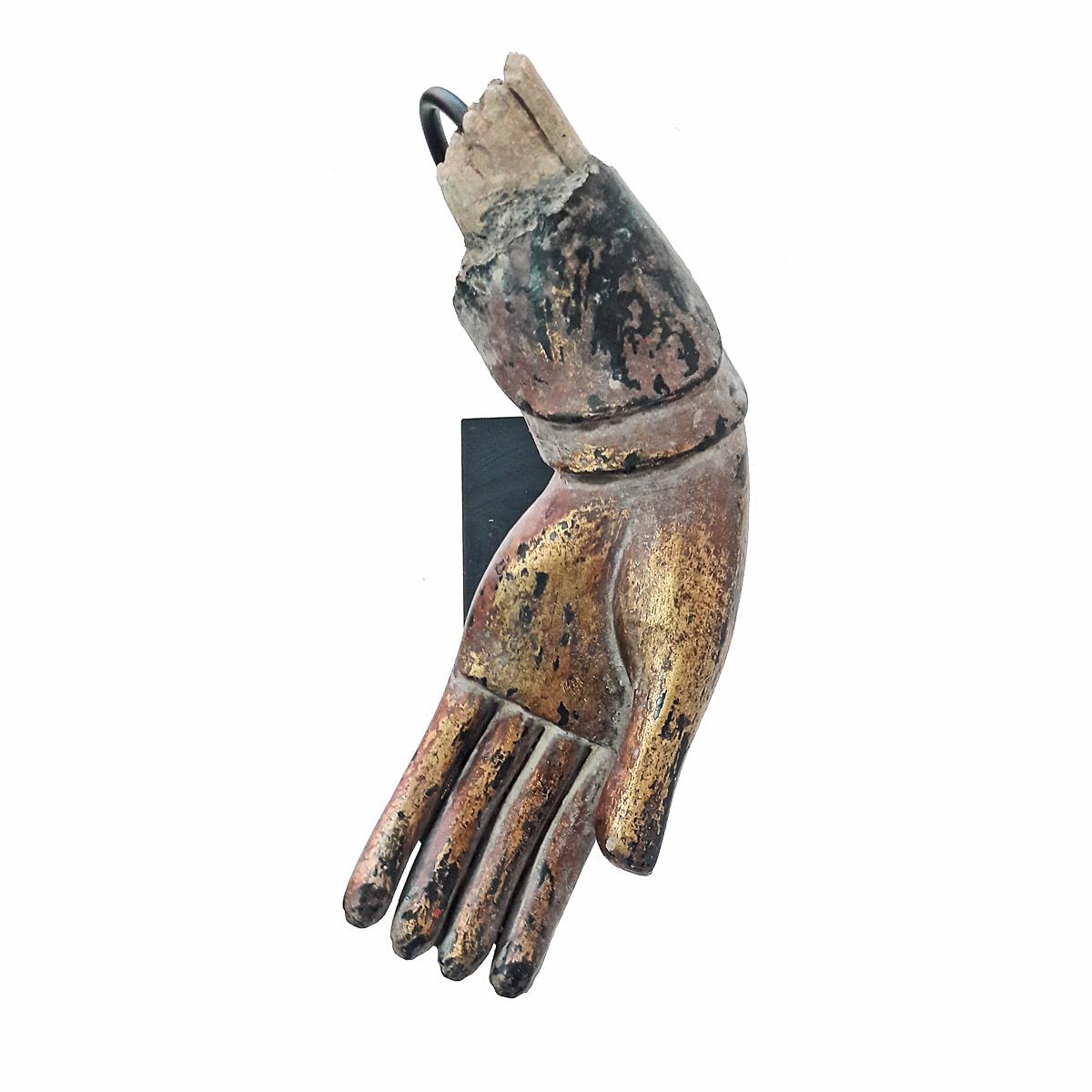 Mid-19th Century Mid 19th Century Buddha Hand on a Stand For Sale