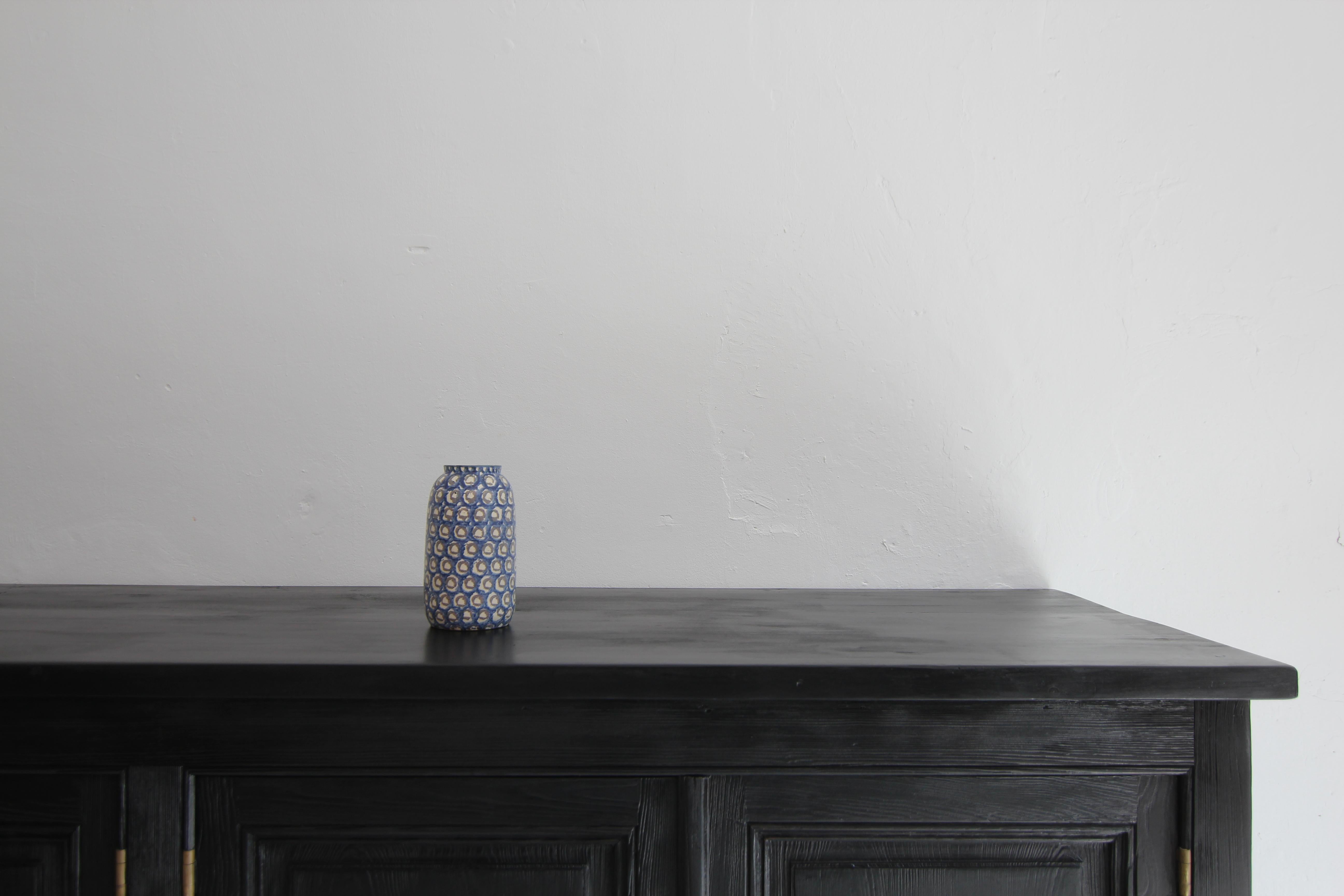 Polacco Vaso in ceramica Bunzlau dei primi del Novecento in vendita