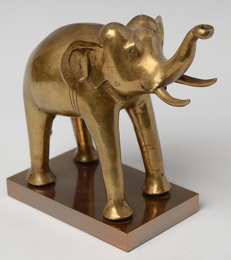 Early 20th Century, Burmese Bronze Standing Elephant For Sale 7