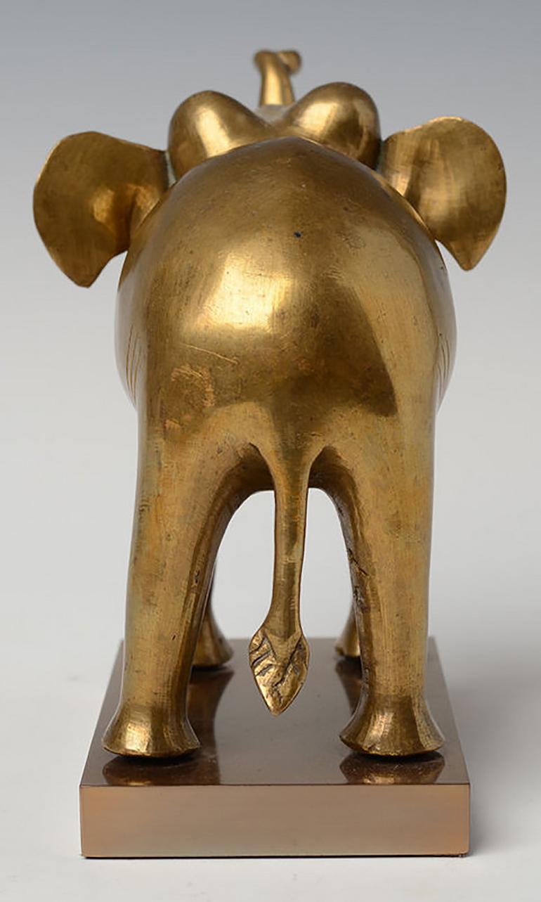 Early 20th Century, Burmese Bronze Standing Elephant For Sale 3