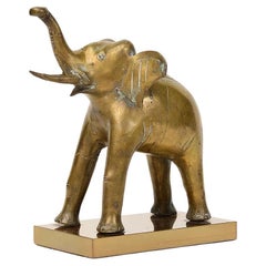 Antique Early 20th Century, Burmese Bronze Standing Elephant