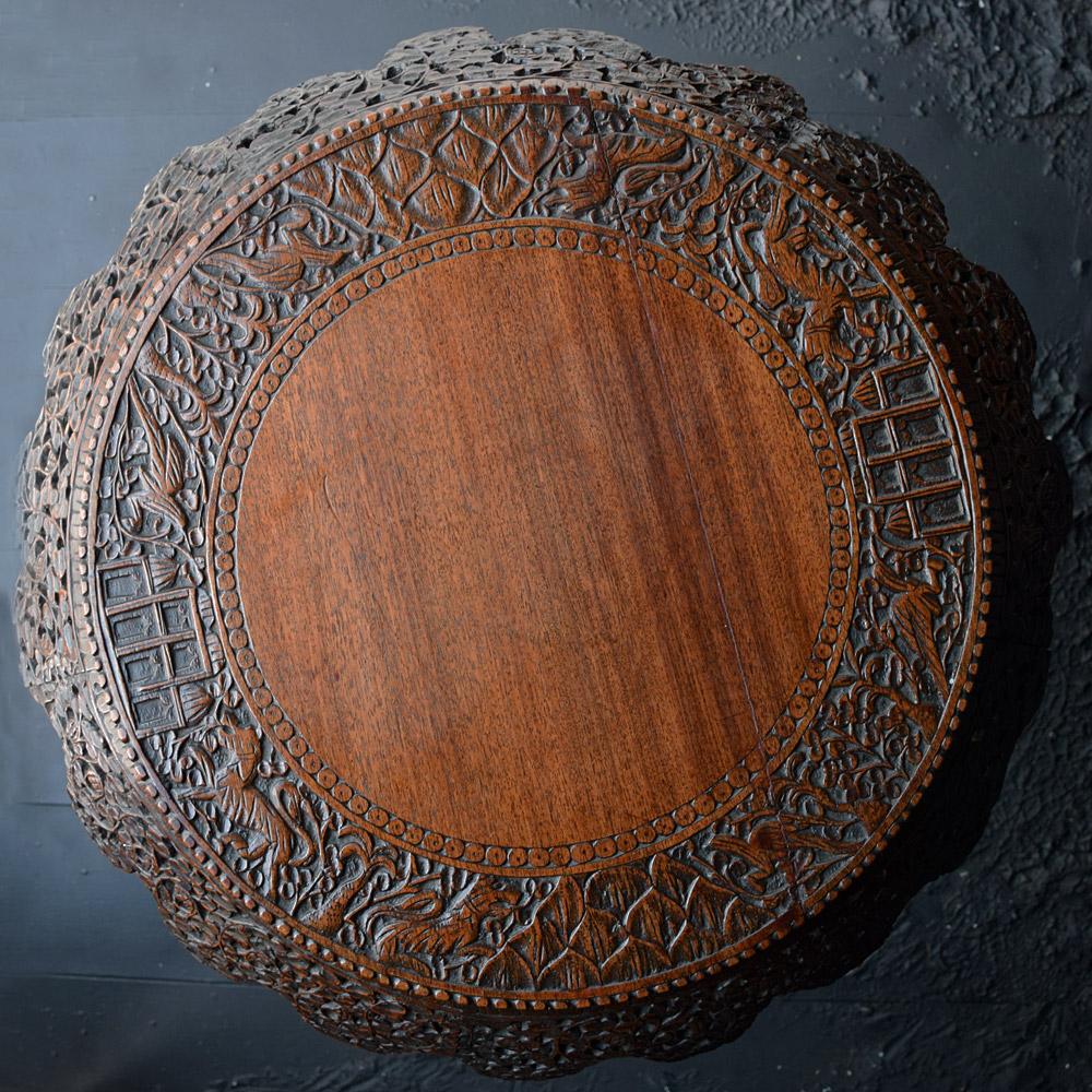 Mid-20th Century Early 20th Century Burmese Carved Table