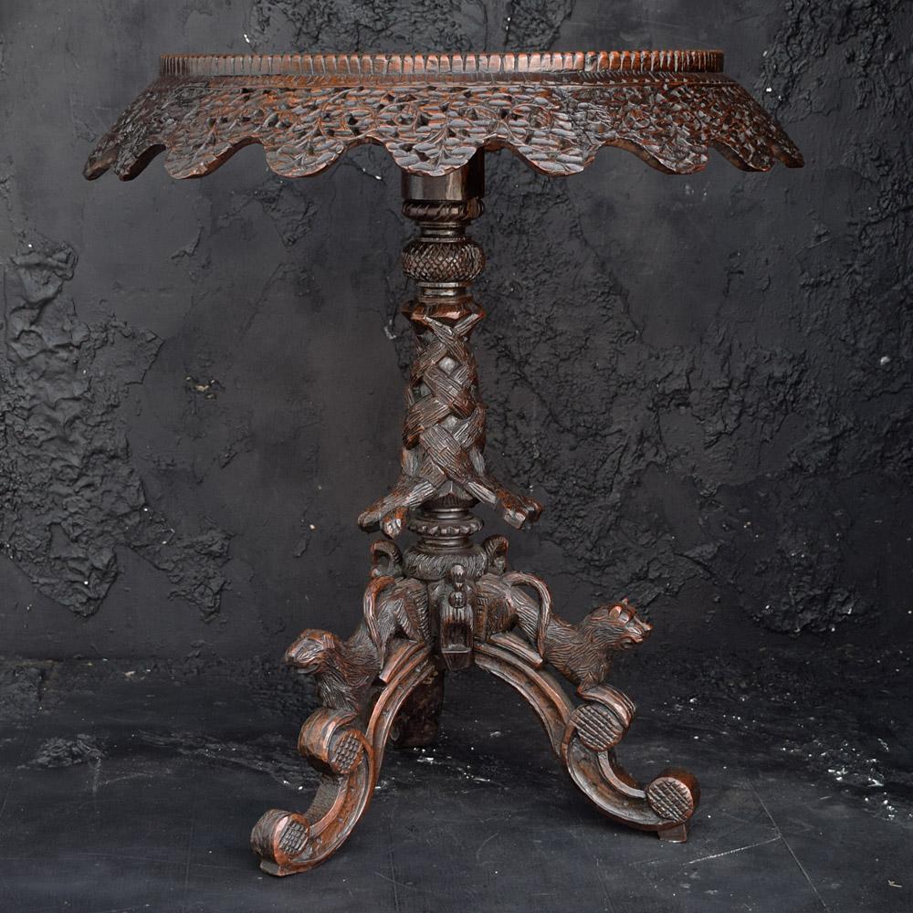 Early 20th Century Burmese Carved Table 1