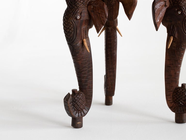 Early 20th Century Burmese Elephant Side Table For Sale at 1stDibs