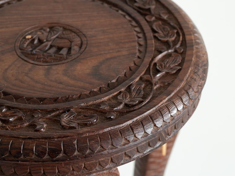 Early 20th Century Burmese Elephant Side Table For Sale at 1stDibs