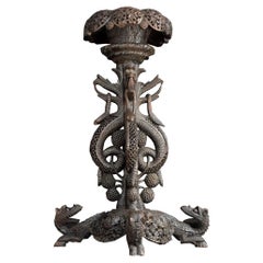 Antique Early 20th Century Burmese Hand Carved Plant Stand