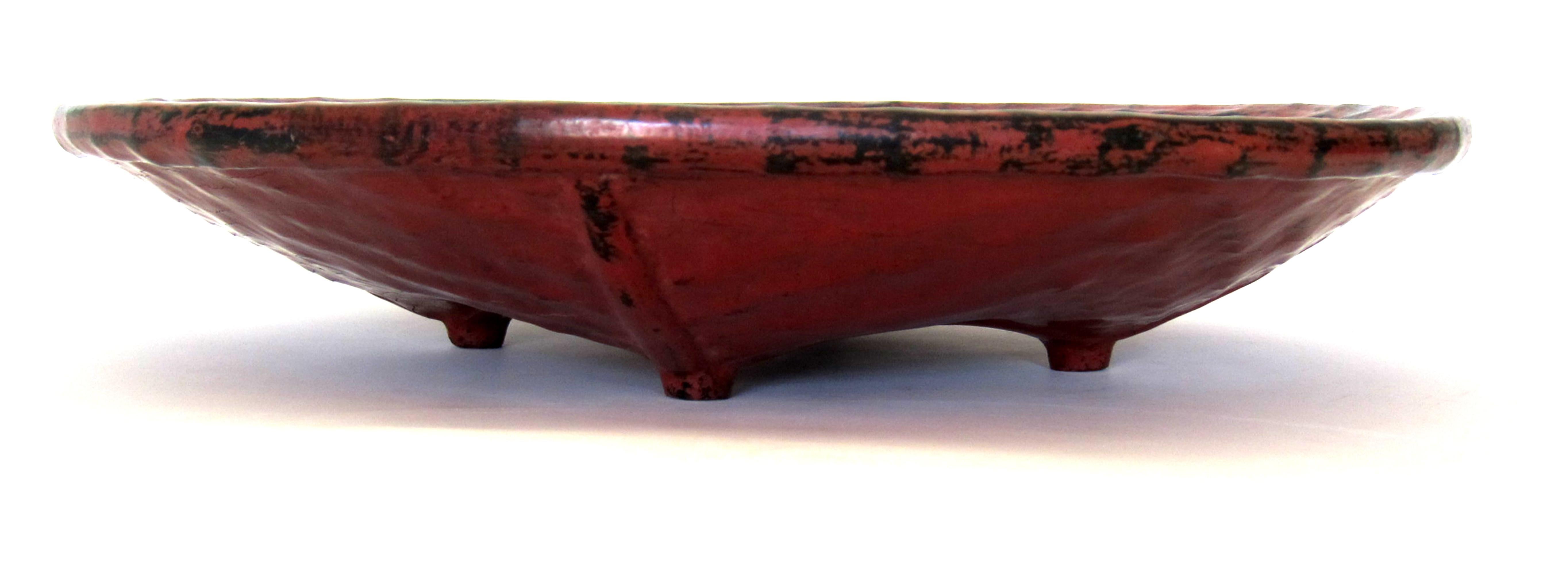 Hand-Crafted Early 20th Century Burmese Lacquered Tray, “Pagan Bya” For Sale
