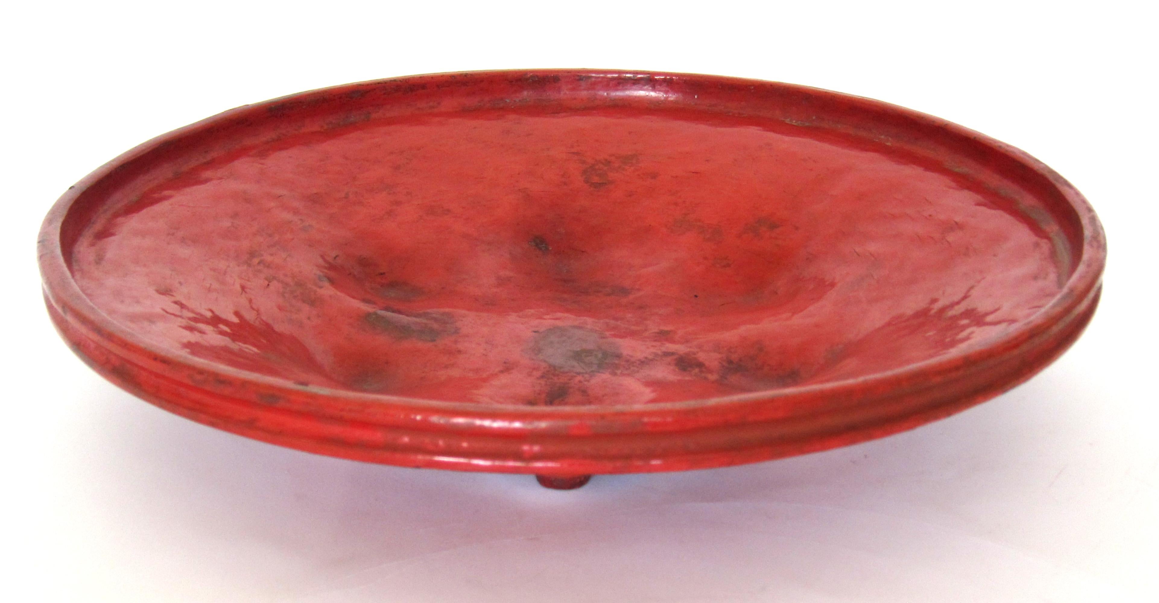 Hand-Crafted Early 20th Century Burmese Lacquered Tray, “Pagan Bya” For Sale