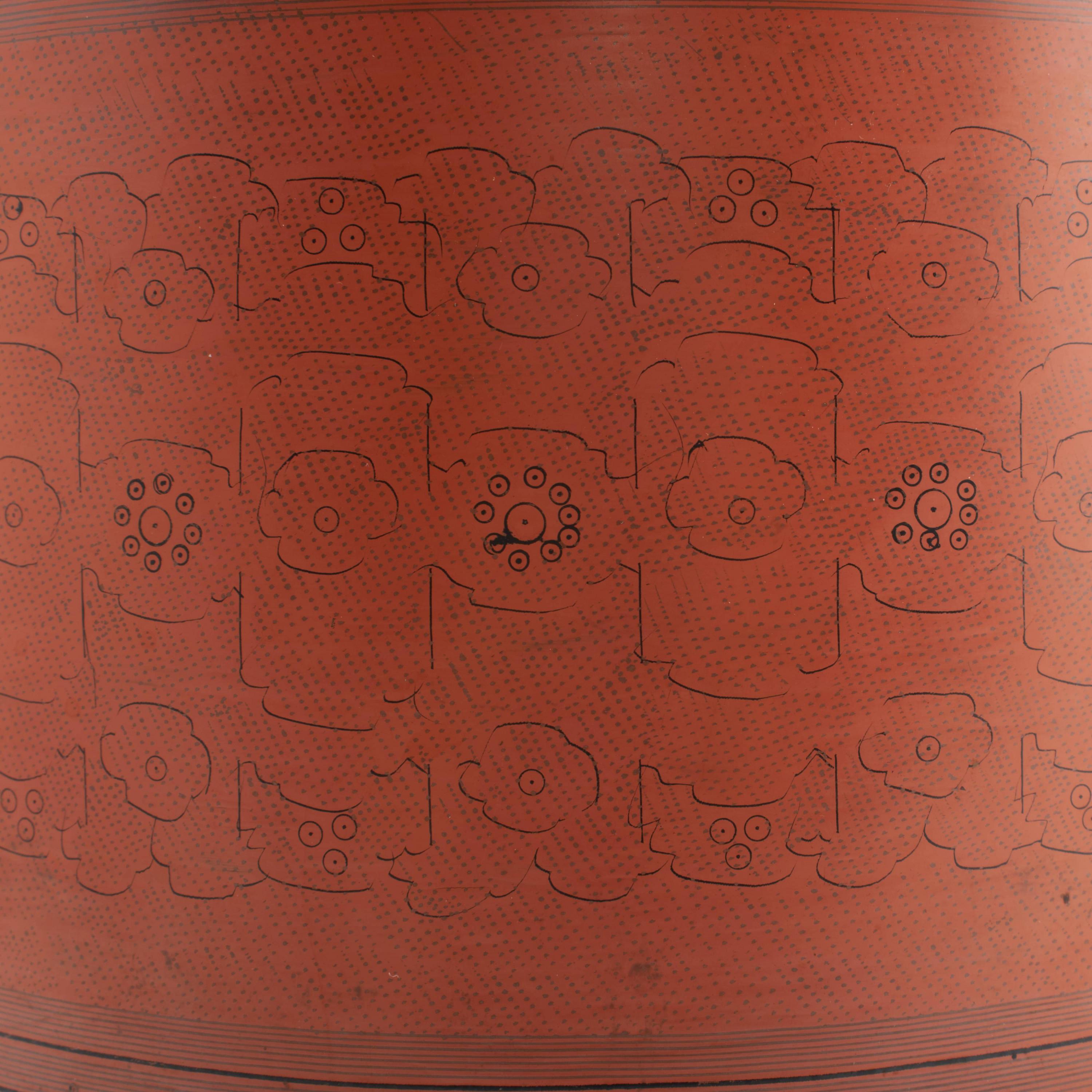 Early 20th Century Burmese Red Lacquer Betel Box, “Kun It” 2