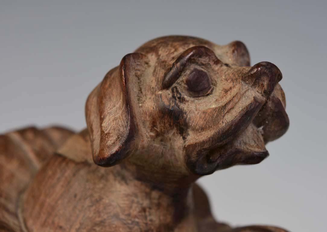 Early 20th Century, Burmese Wooden Dog For Sale 5