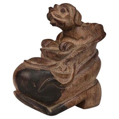 Antique Early 20th Century, Burmese Wooden Dog
