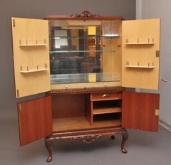 Early 20th Century burr walnut drinks cabinet