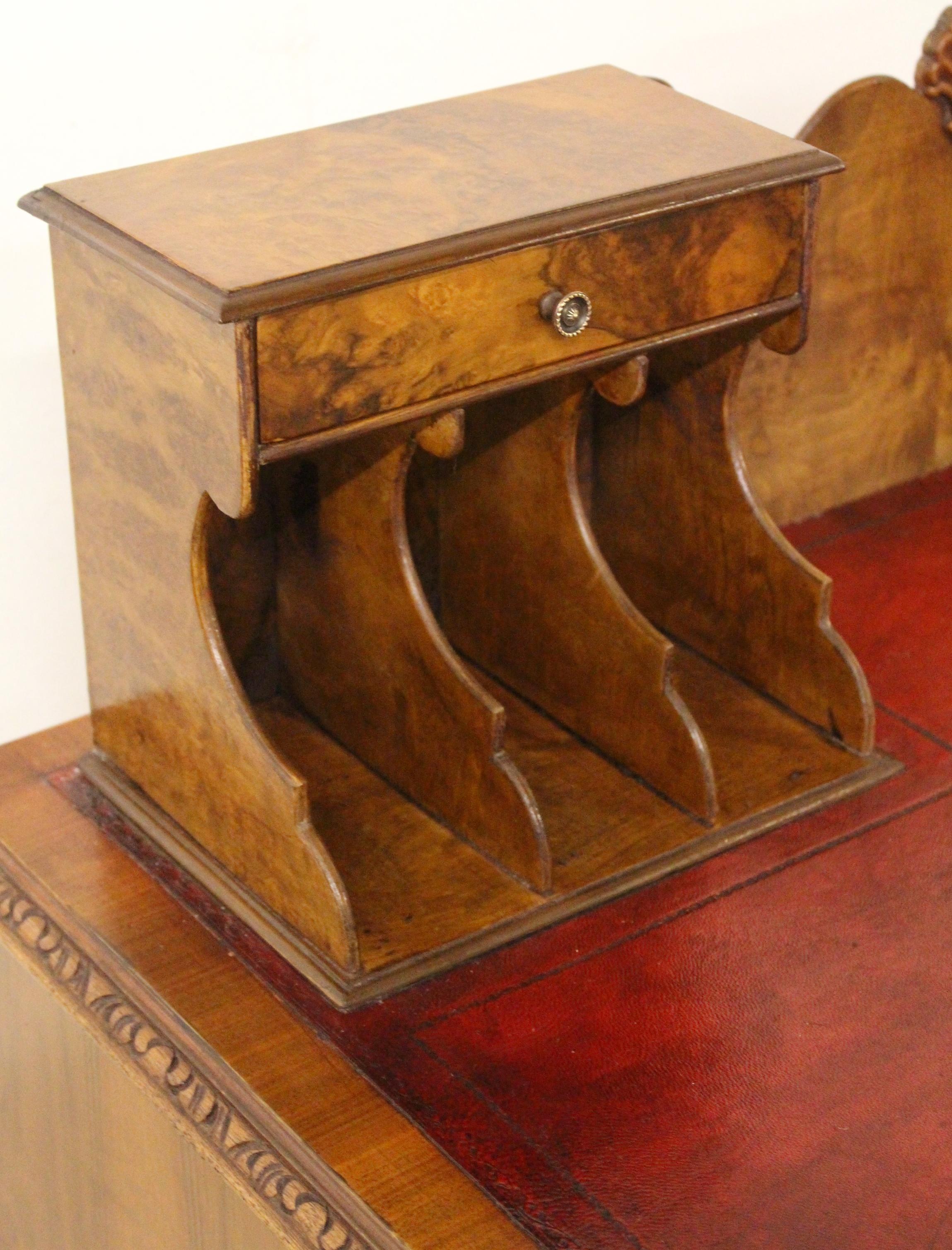 Early 20th Century Burr Walnut Writing Desk For Sale 8