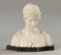 Early 20th Century Bust - Kochendörfer - Marble - Artemis Diana