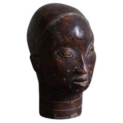 Antique Early 20th Century Bust of an African Lady