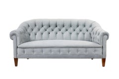 Early 20th century buttonback 3 piece suite sofa and 2 chairs