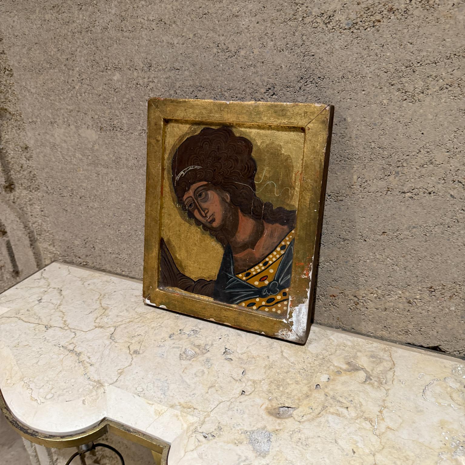 Unknown Early 20th Century Byzantine Female Icon Gold Painting For Sale