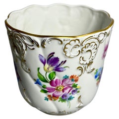 Dresden Porcelain Cachepot by Carl Thieme, Hand-Painted, 1910